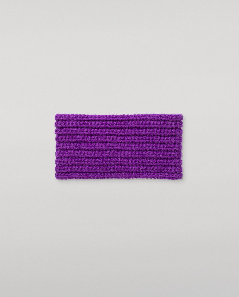 Whittle Purple Cashmere Headband 1