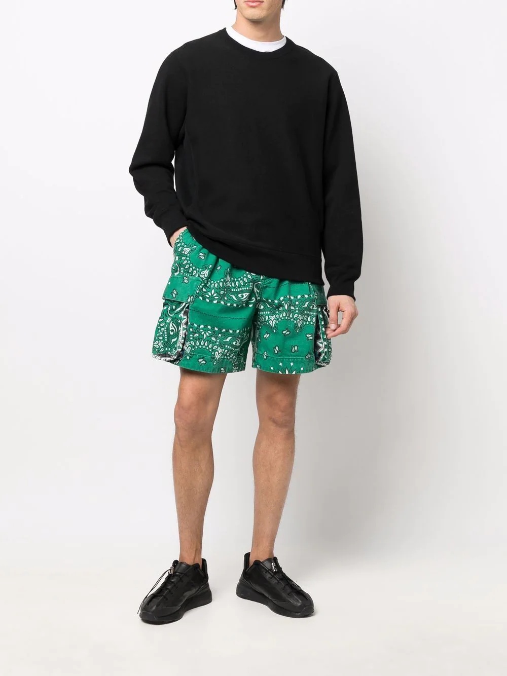 bandana-print deck shorts - 2