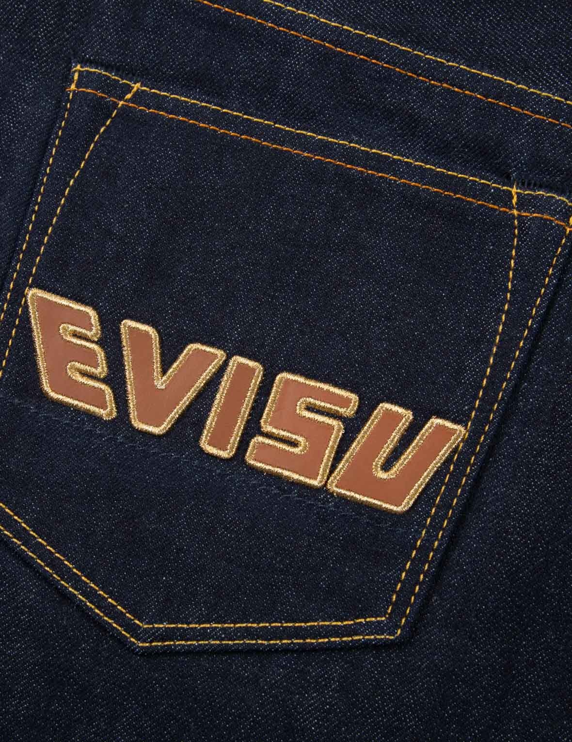 LOGO AND KANJI APPLIQUÉ DENIM JOGGER PANTS - 9