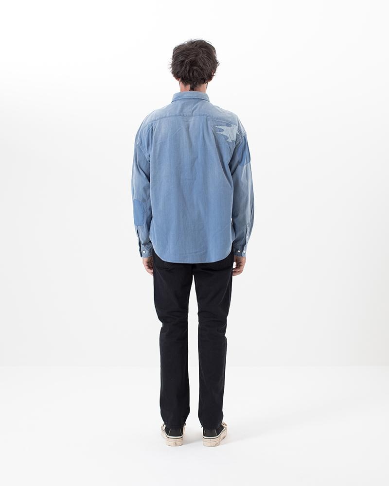 PIONEER CHAMBRAY L/S CRASH (C/S) INDIGO - 4