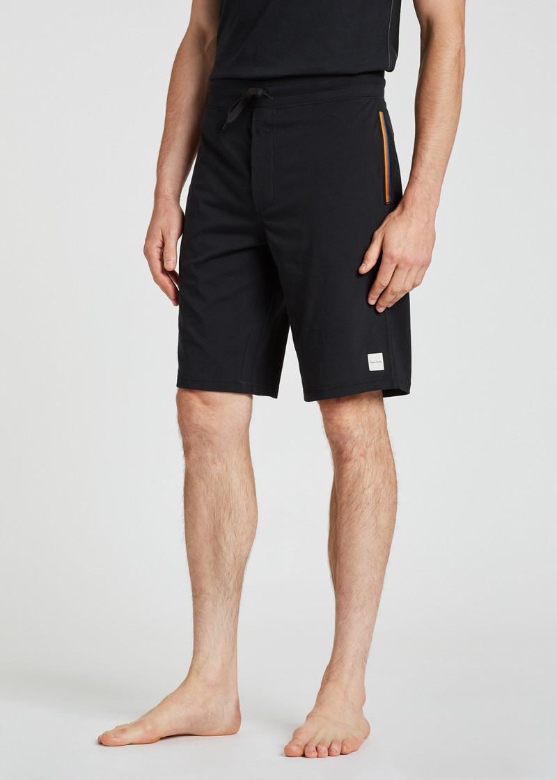 Paul Smith Black Jersey Cotton Lounge Shorts outlook