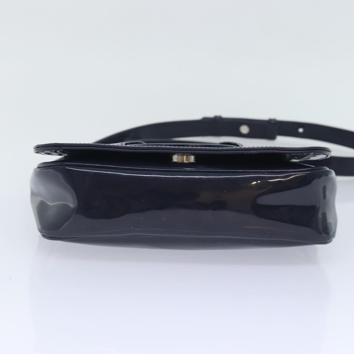 CELINE Circle Shoulder Bag Enamel Navy Silver - 9