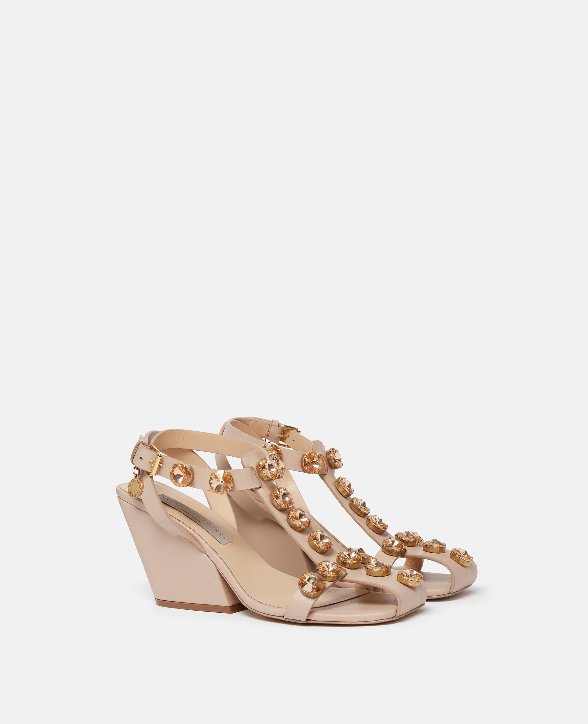 Stella McCartney Cowboy T-Bar Heeled Sandals | REVERSIBLE