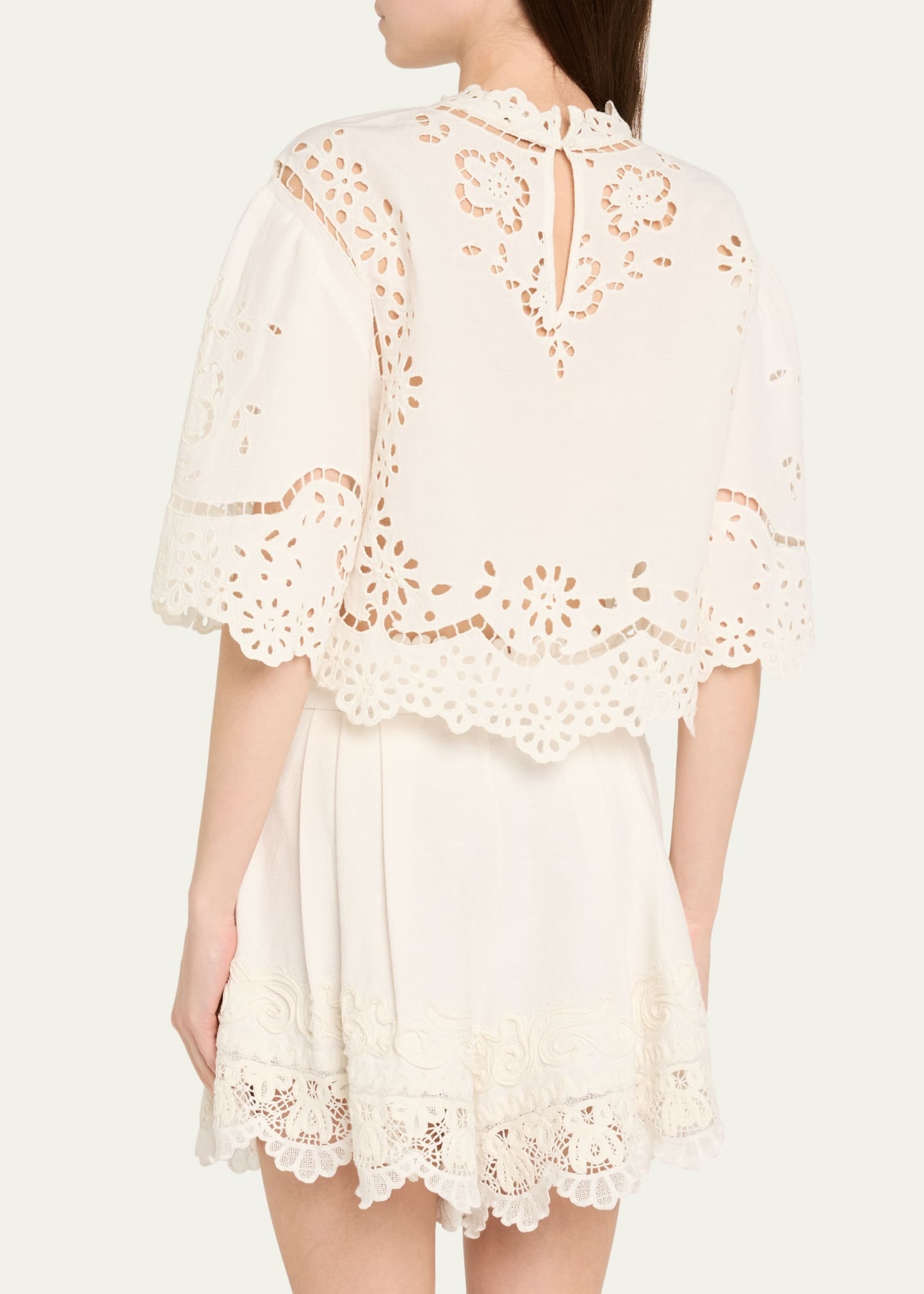 Lula Embroidered Short-Sleeve Top - 3