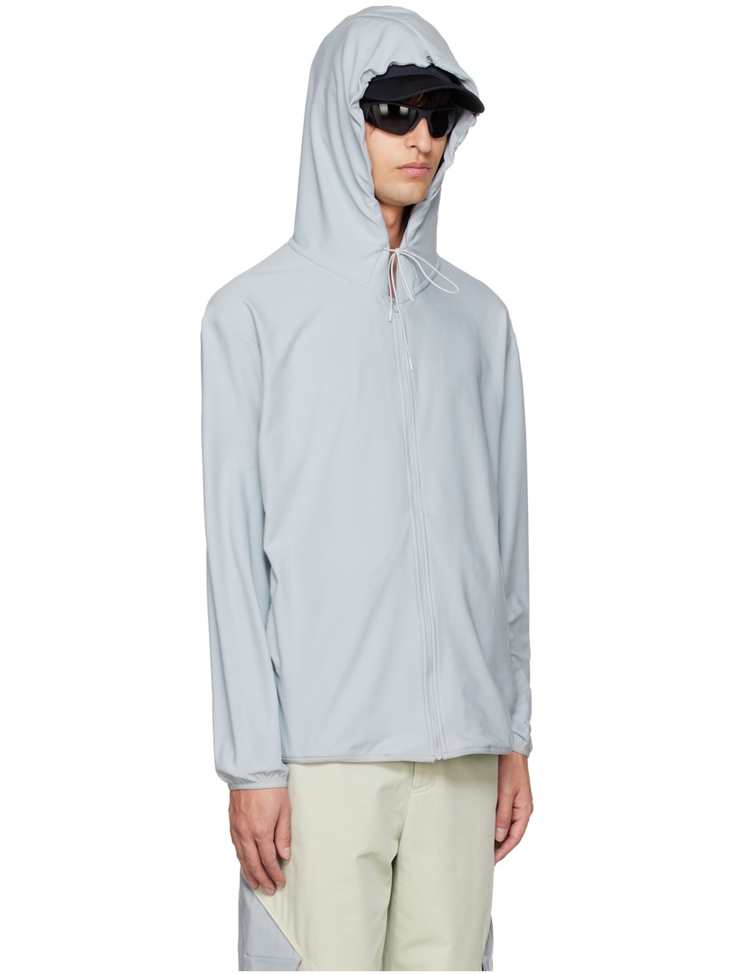 Gray Center Hoodie - 2