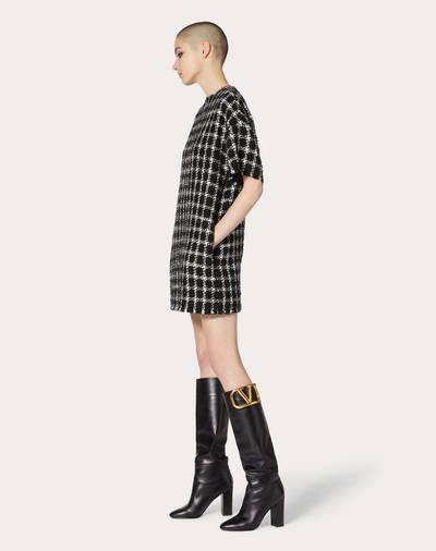 Valentino Over Check Tweed VGOLD Short Dress outlook