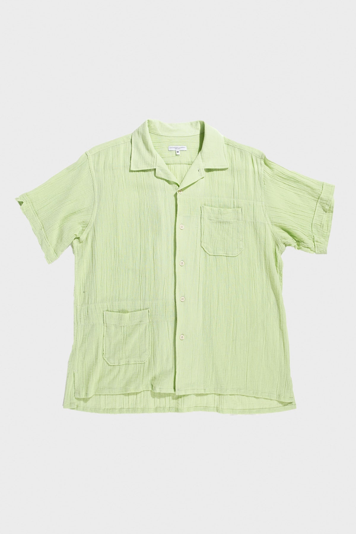 CAMP SHIRT - LIME COTTON CREPE - 1