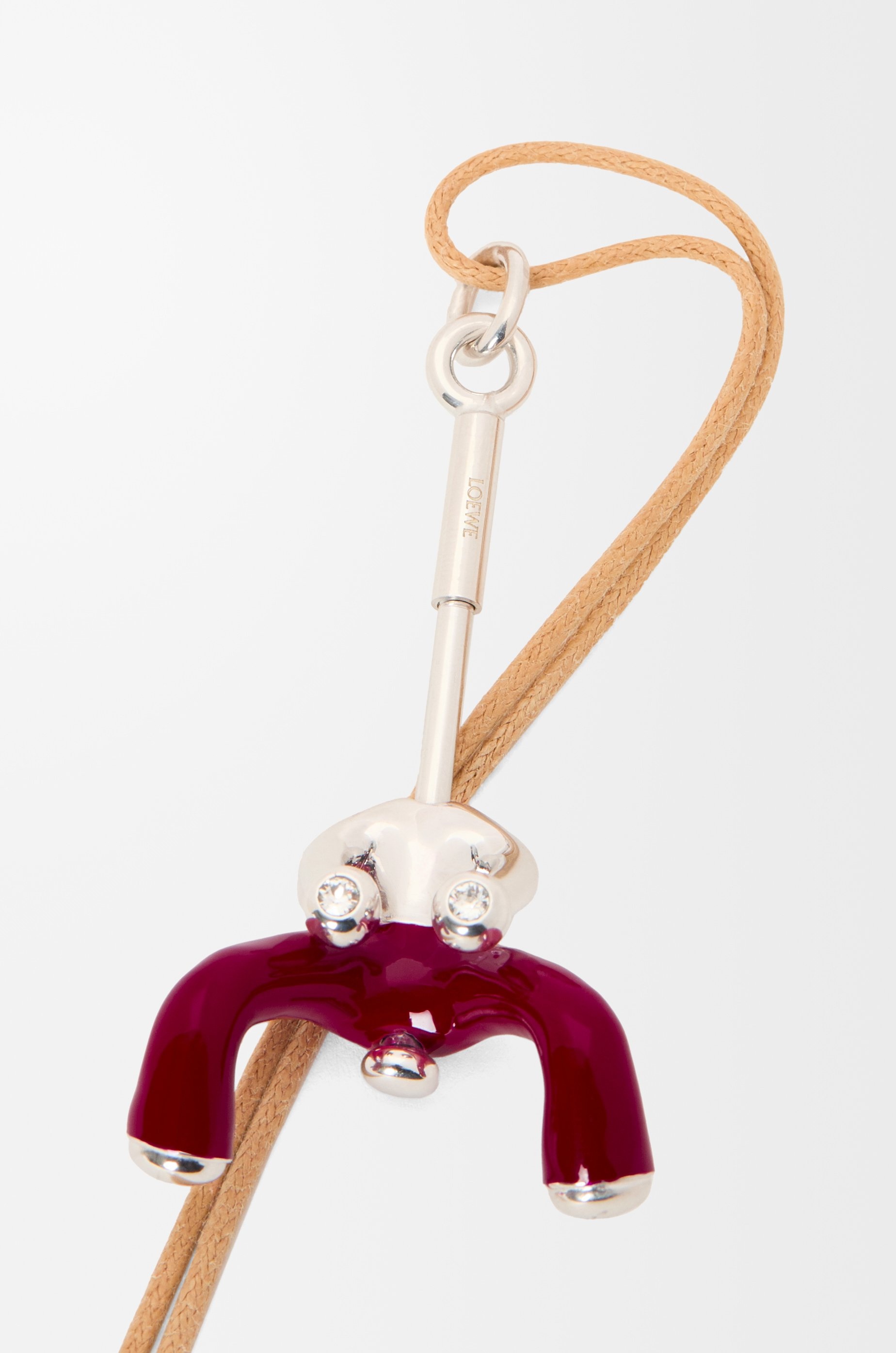 Sitting Doll pendant in sterling silver and crystals - 2