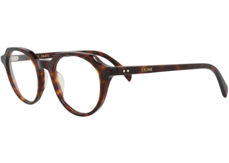 CELINE Celine Round-Frame Acetate Optical Frames Havana Havana Transparent (CL50062I-49-052) outlook