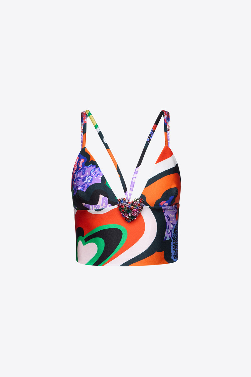HEART PRINTED BUSTIER TOP 상품정보 - 1