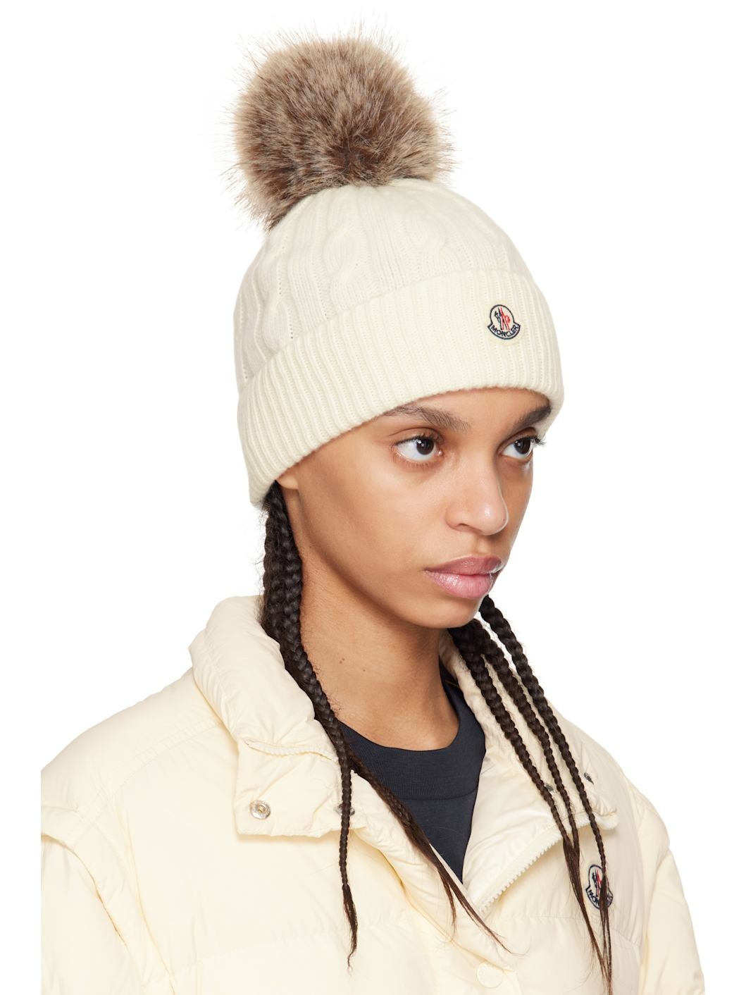 Off-White Wool & Cashmere Pom Pom Beanie - 2
