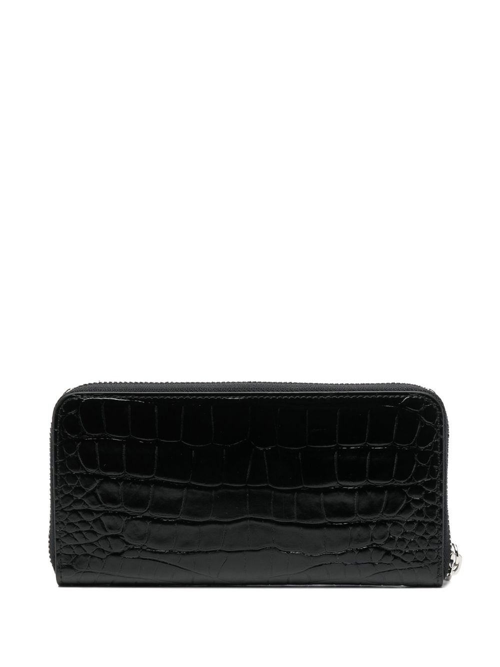 crocodile-embossed leather purse - 2
