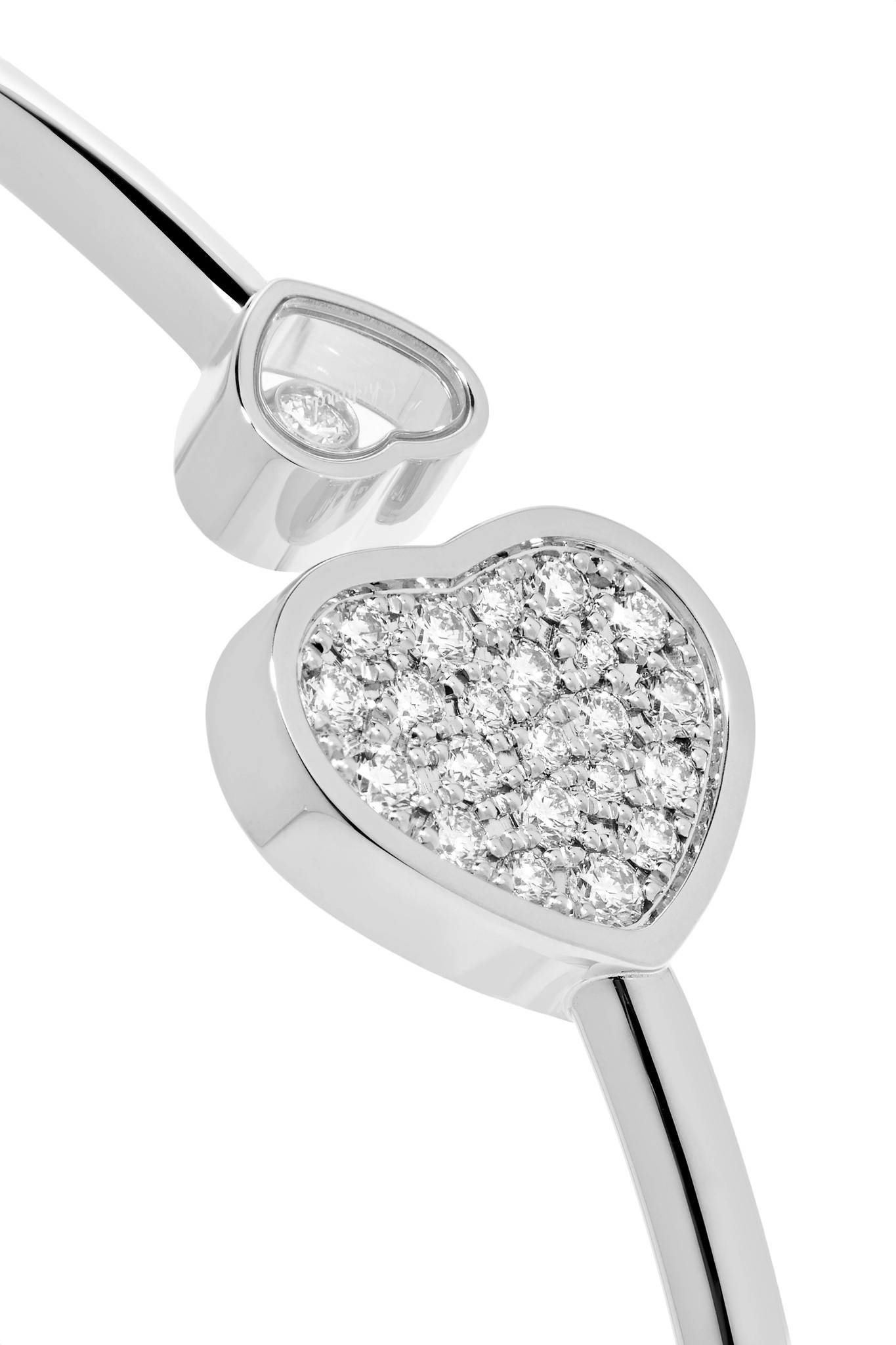 Happy Hearts 18-karat rose gold, onyx and diamond cuff - 4