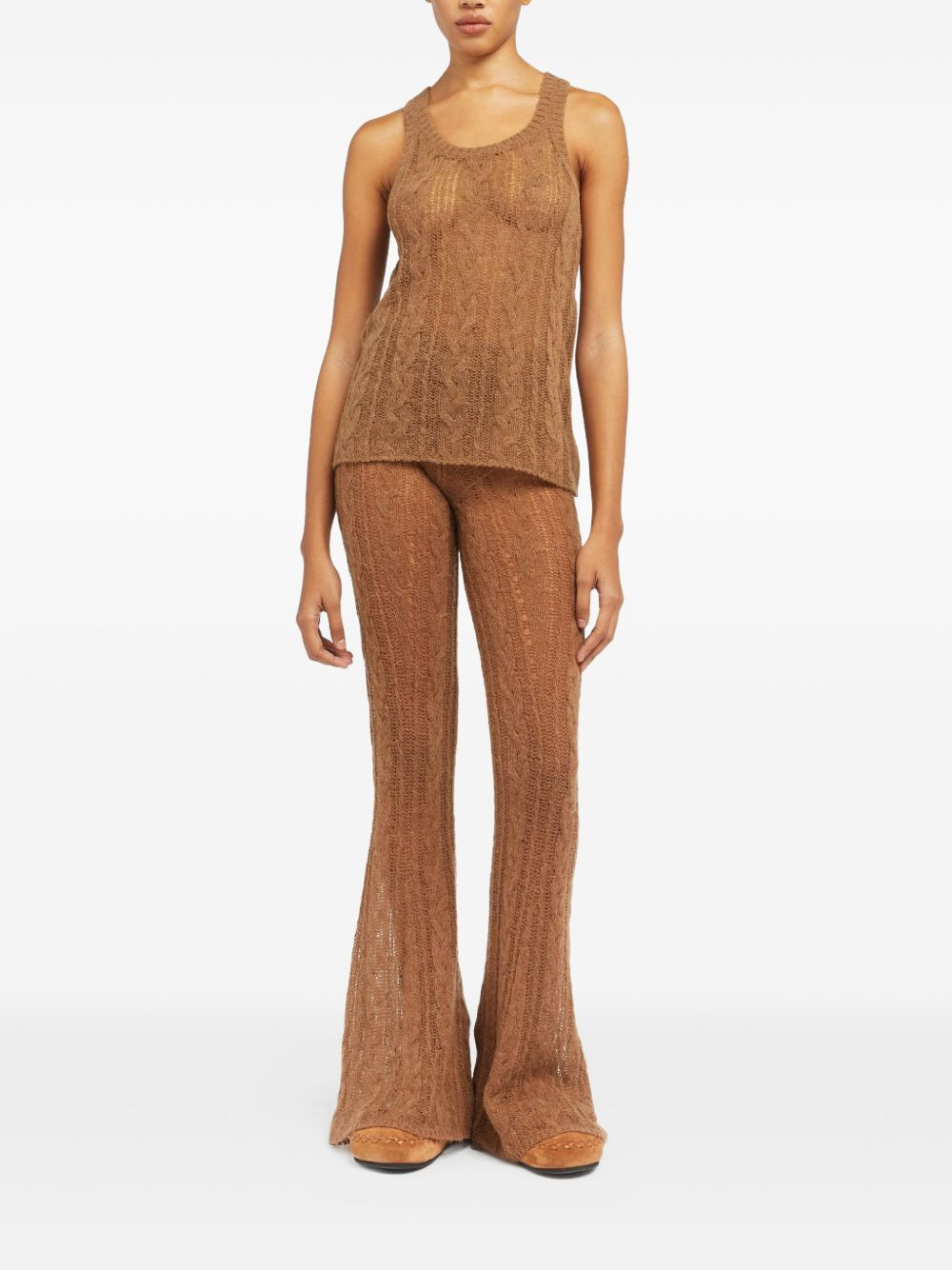 Desert Drift cable-knit tank top - 2