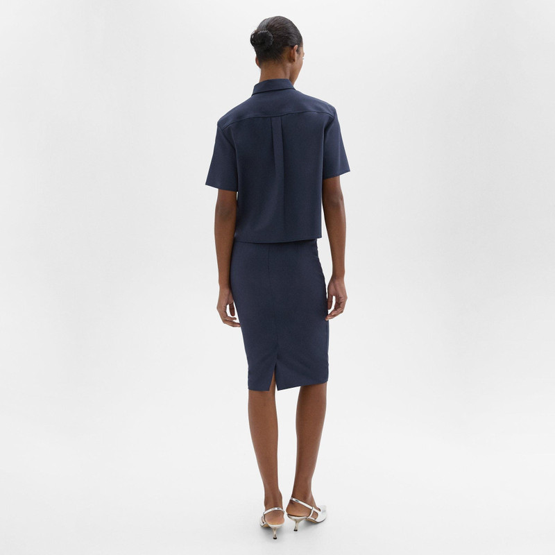 Theory Slim Pencil Skirt in Good Wool outlook