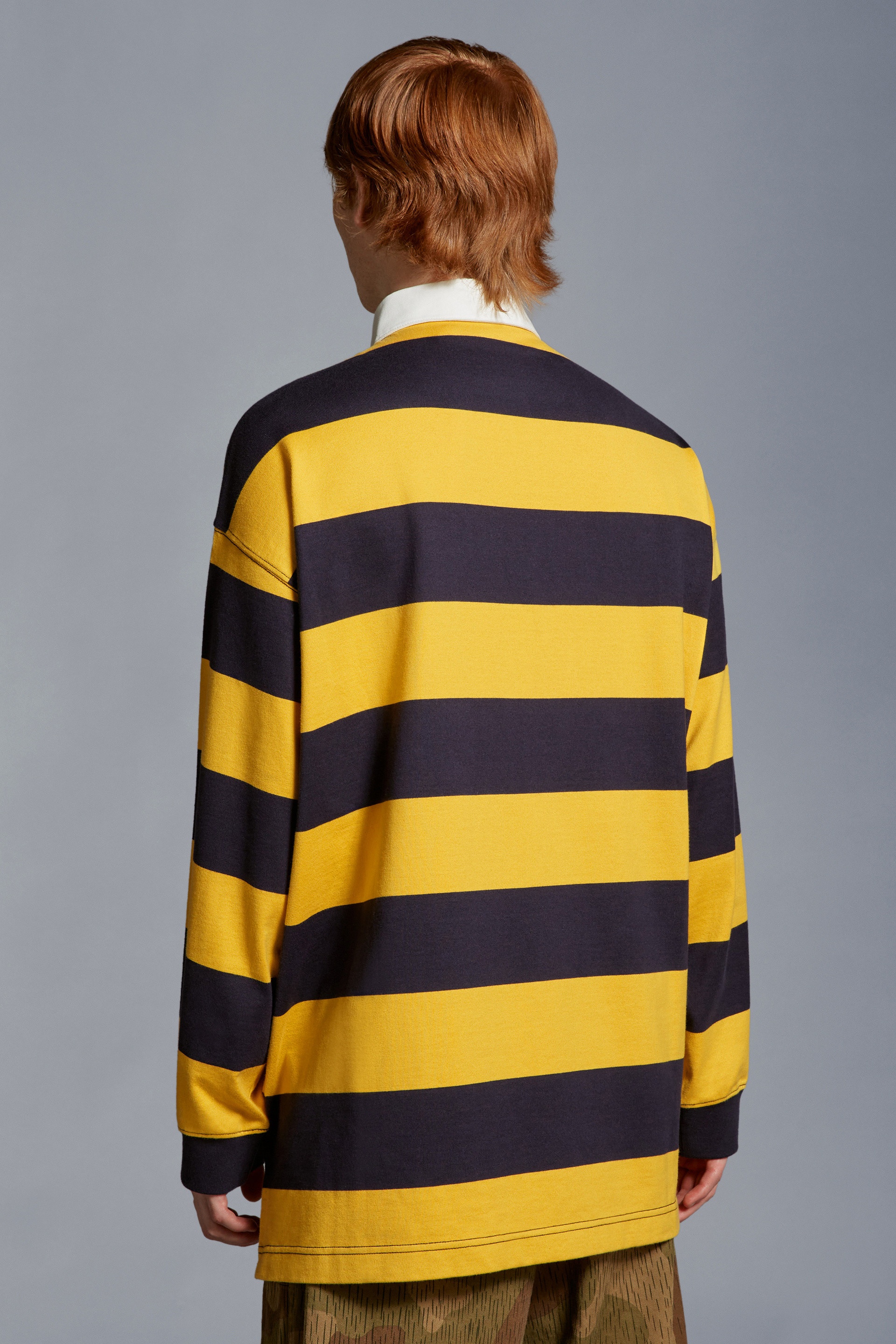 Striped Long Sleeve Polo Shirt - 5