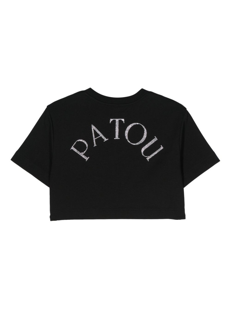 PATOU logo-embellished cotton cropped T-shirt outlook