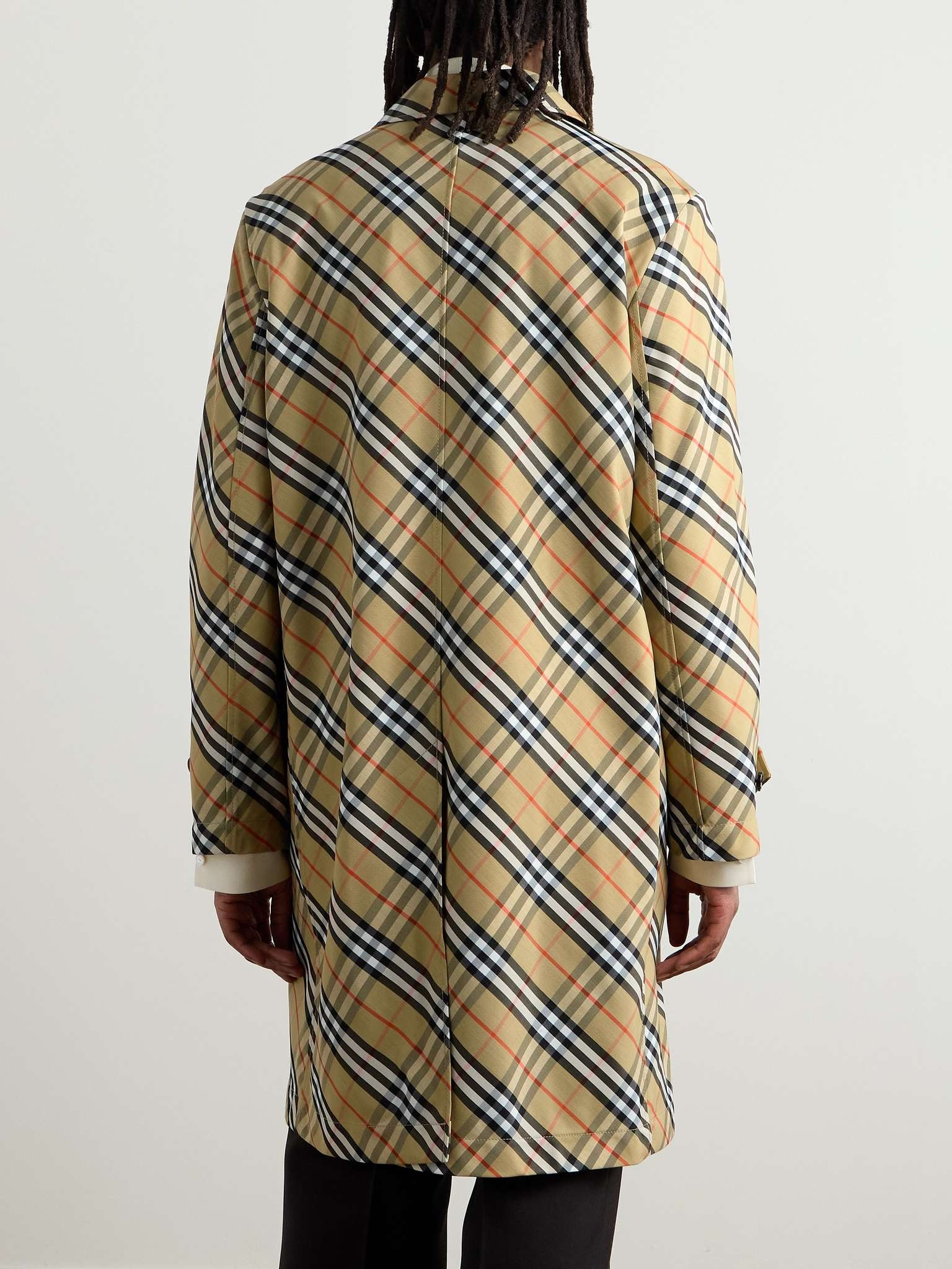 Checked Gabardine Coat - 3