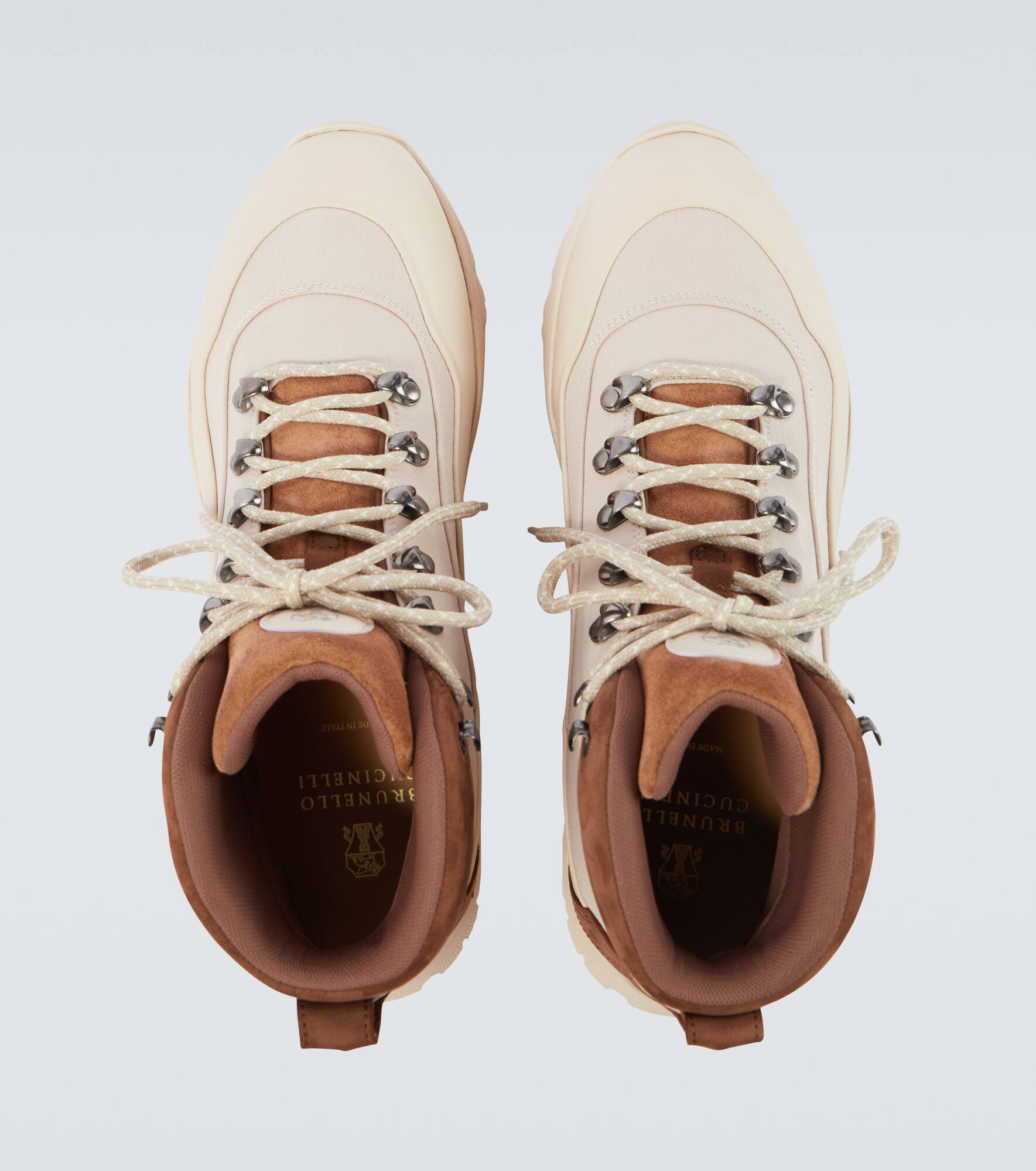 Suede-trimmed hiking boots - 4