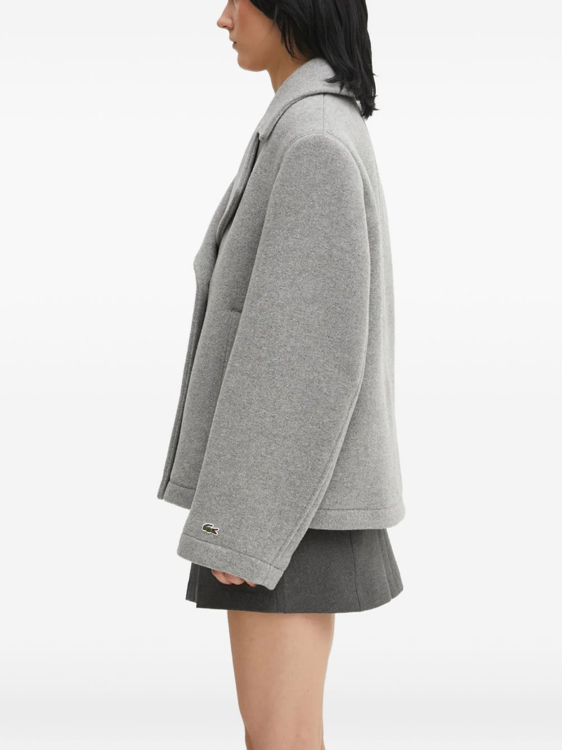 LACOSTE wool double-breasted short coat outlook