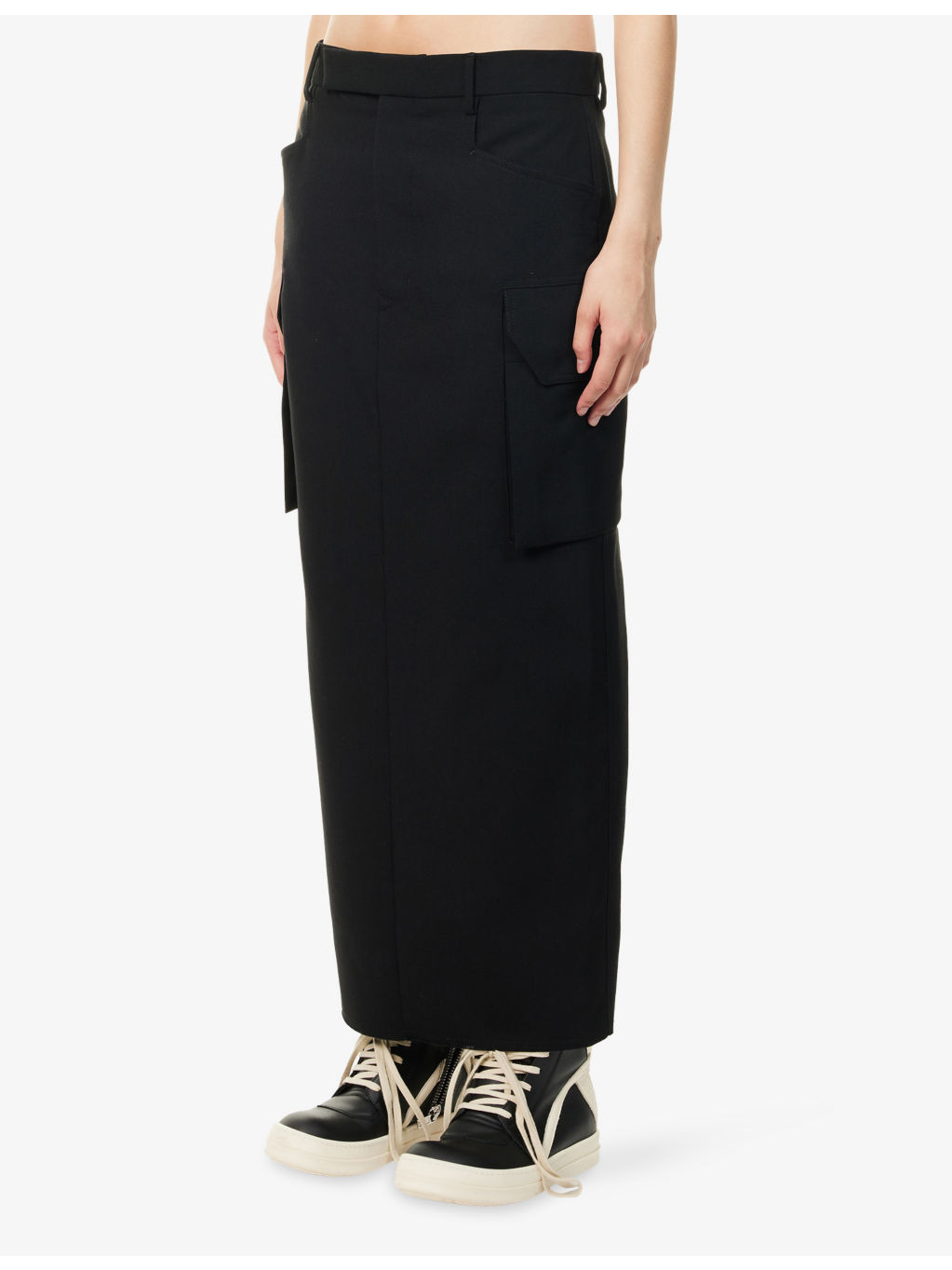 Firbanks Slit Wool Midi Skirt - 3