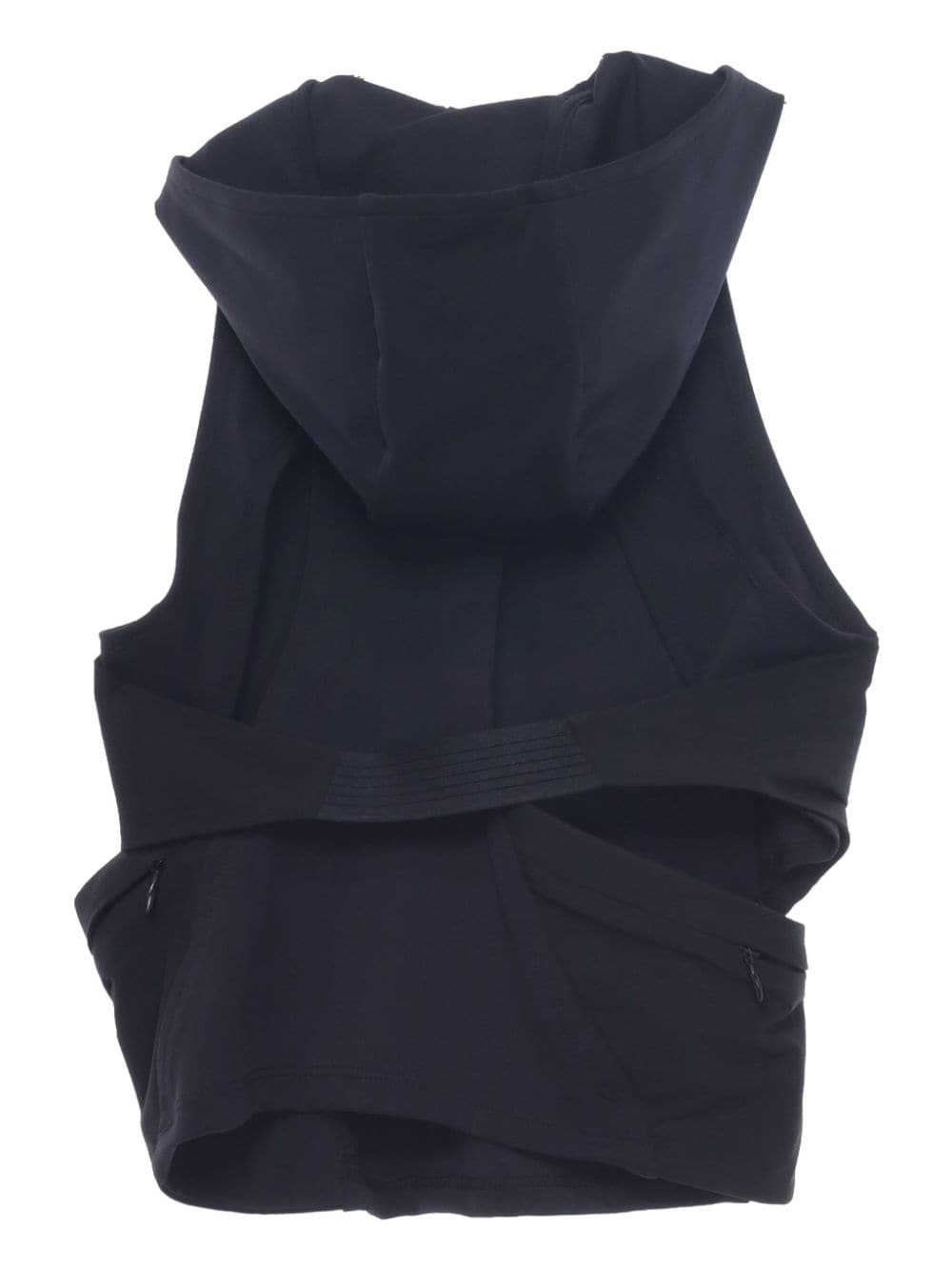 cut-out hooded tank top - 5