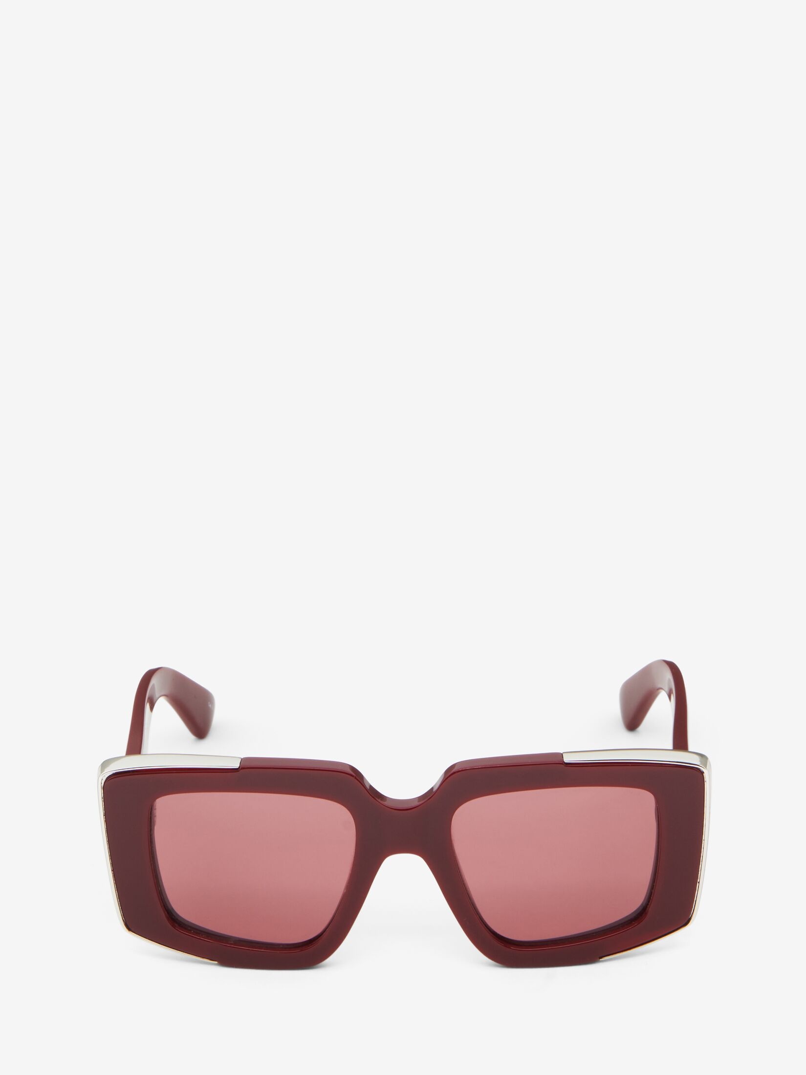 Women's The Grip Geometrical Sunglasses in Burgundy - 1