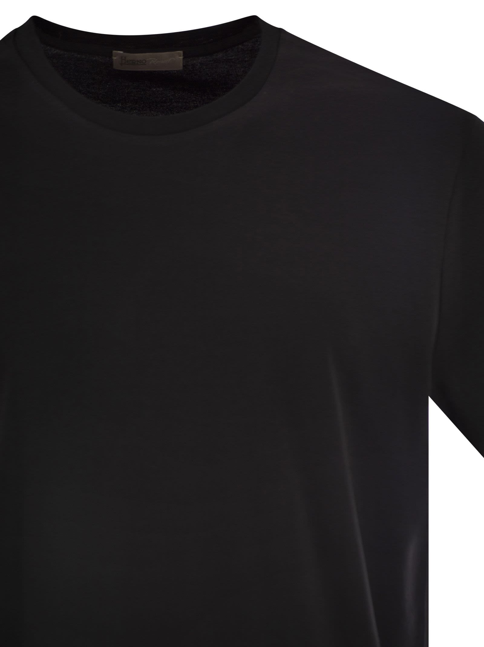 Herno Men Resort T-Shirt In Cotton And Light Stretch Nylon - 4