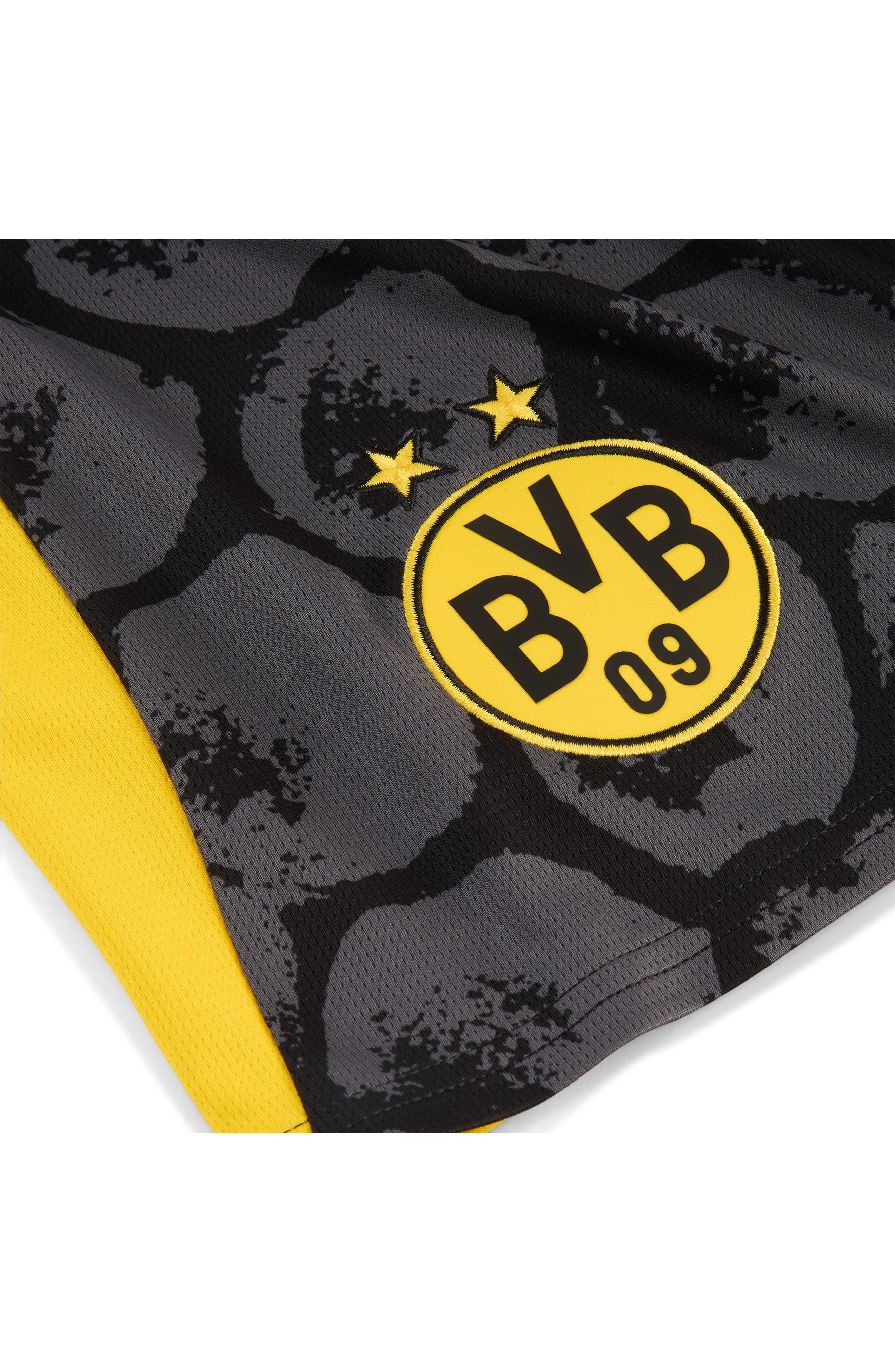 PUMA x KidSuper BVB Replica Performance Mesh Soccer Shorts in Puma Black-Faster Yellow at Nordstrom - 5