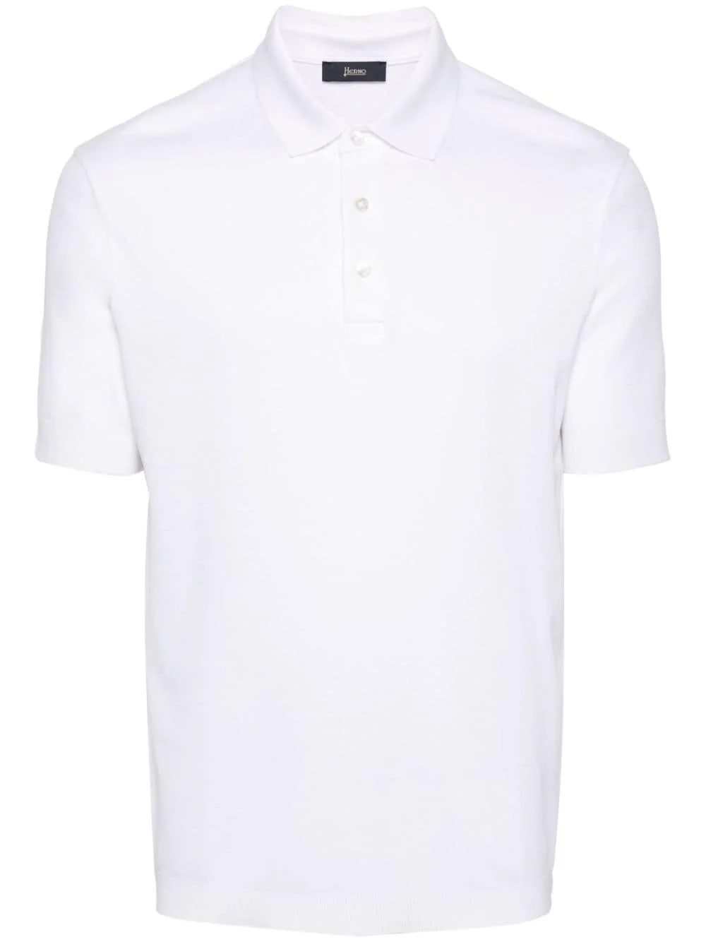 knitted cotton polo shirt - 1
