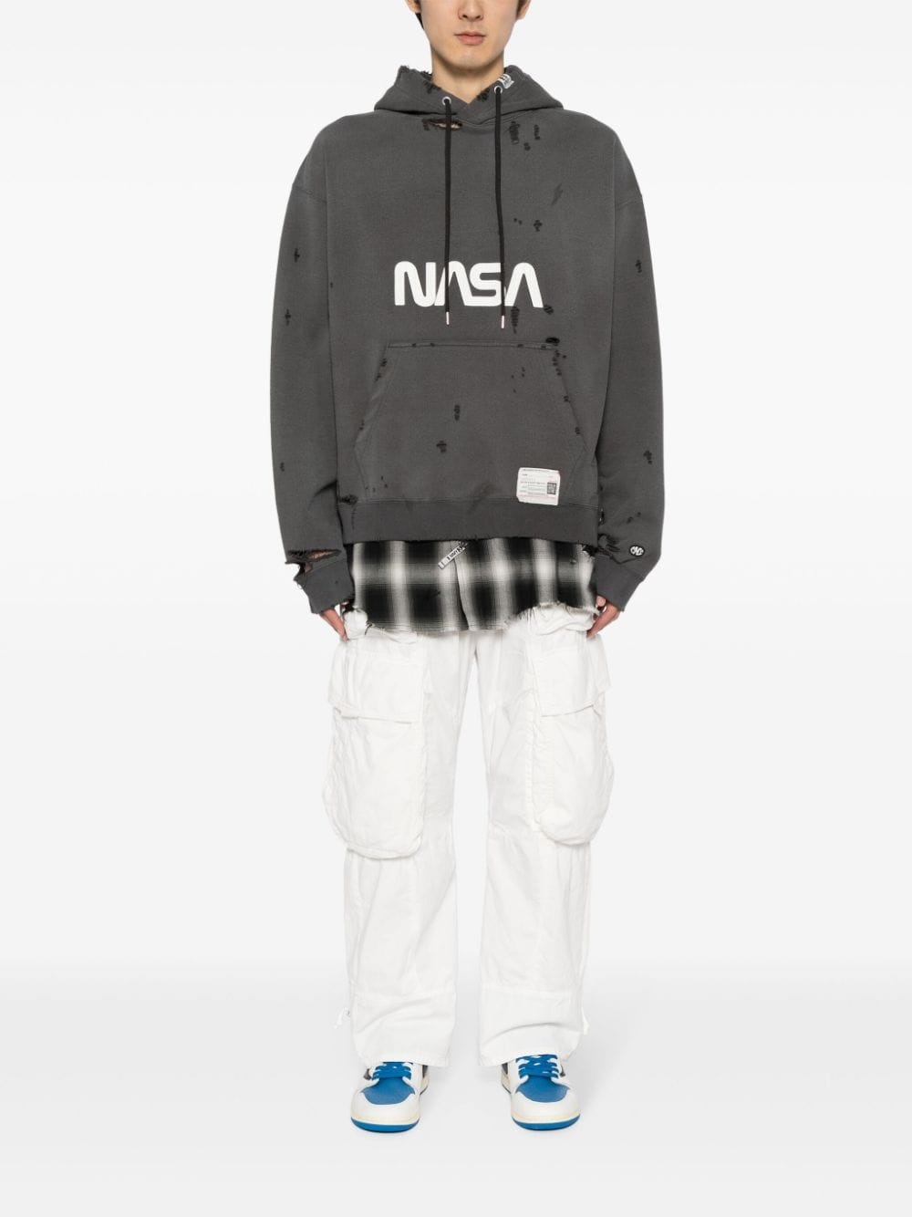 NASA-print cotton hoodie - 2