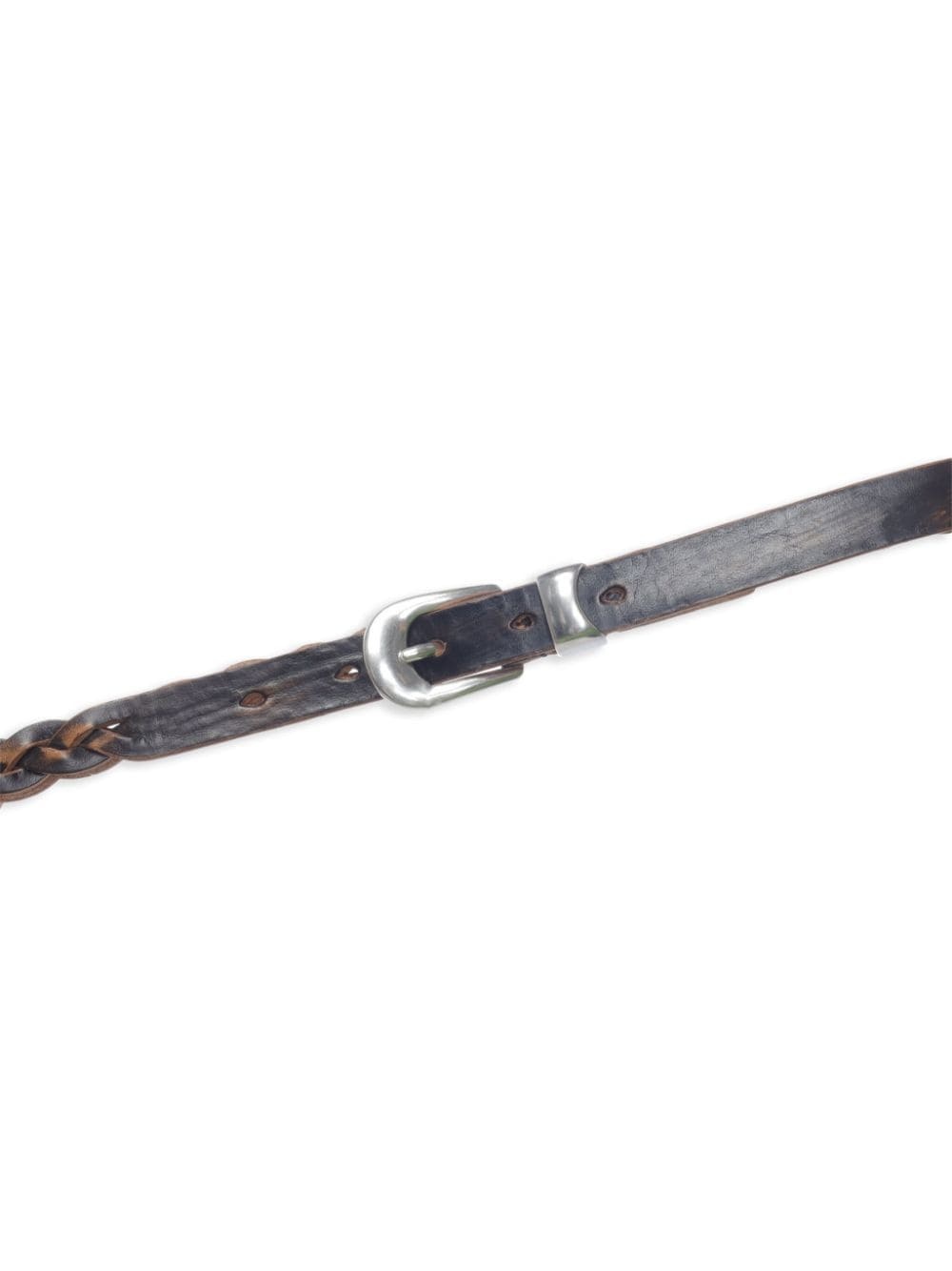 distressed leather belt - 2