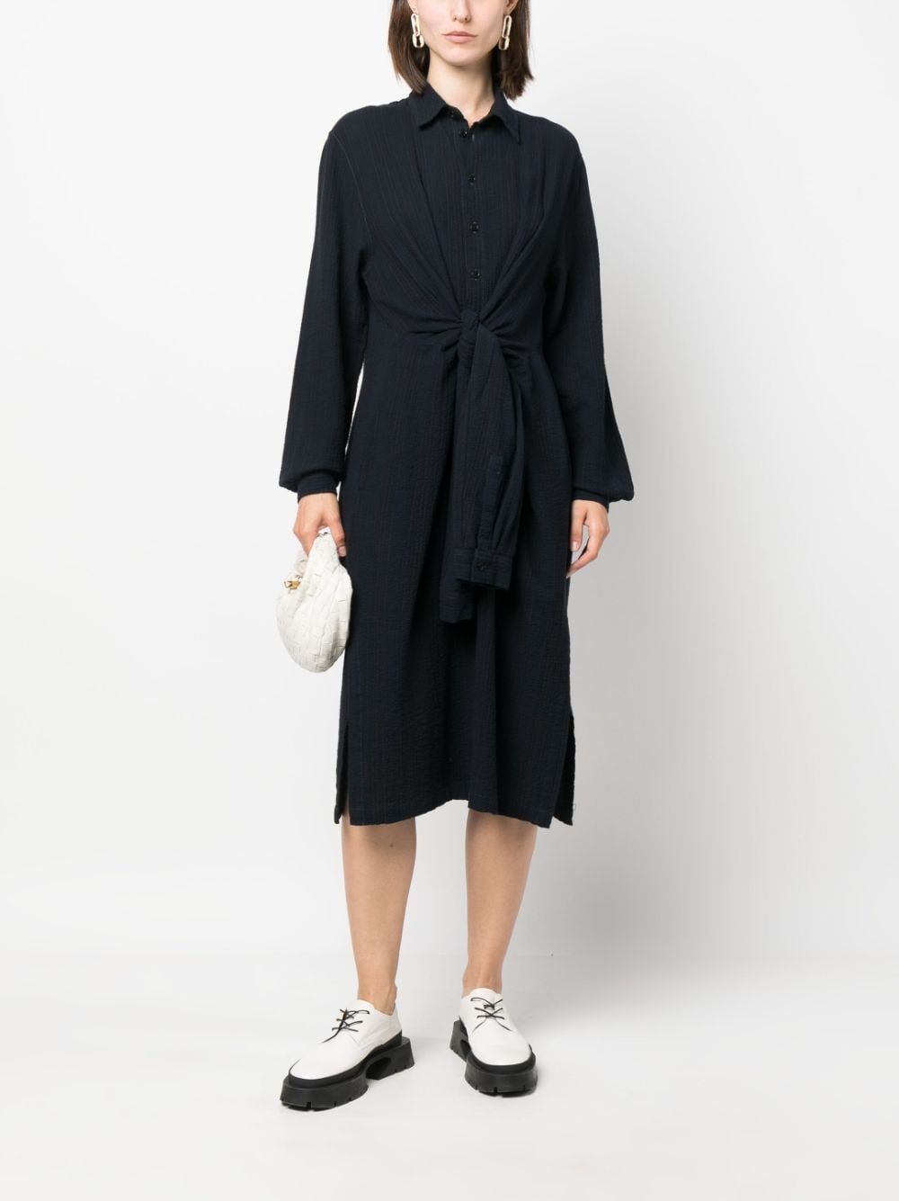spread-collar shirtdress - 2