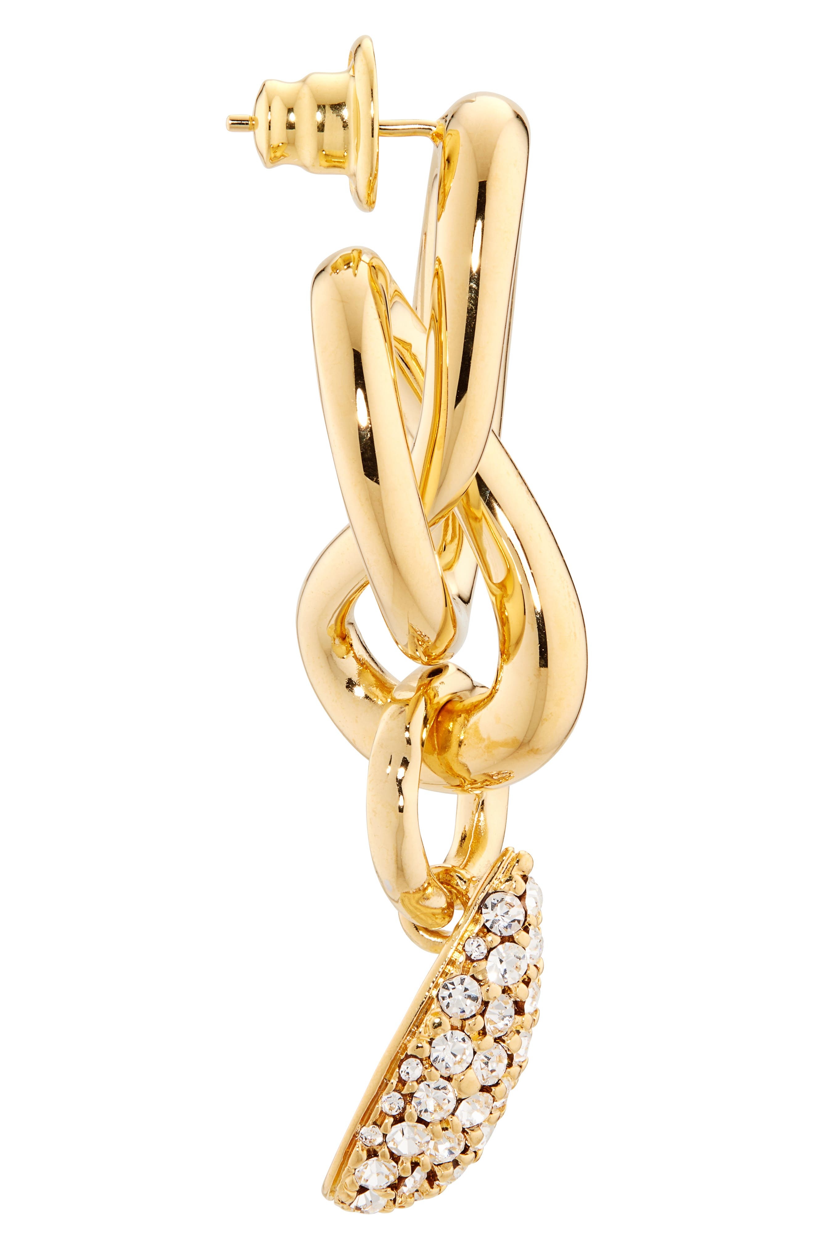 Oscar de la Renta Twisted O Knot Pavé Drop Earrings in Yellow Gold at Nordstrom - 5