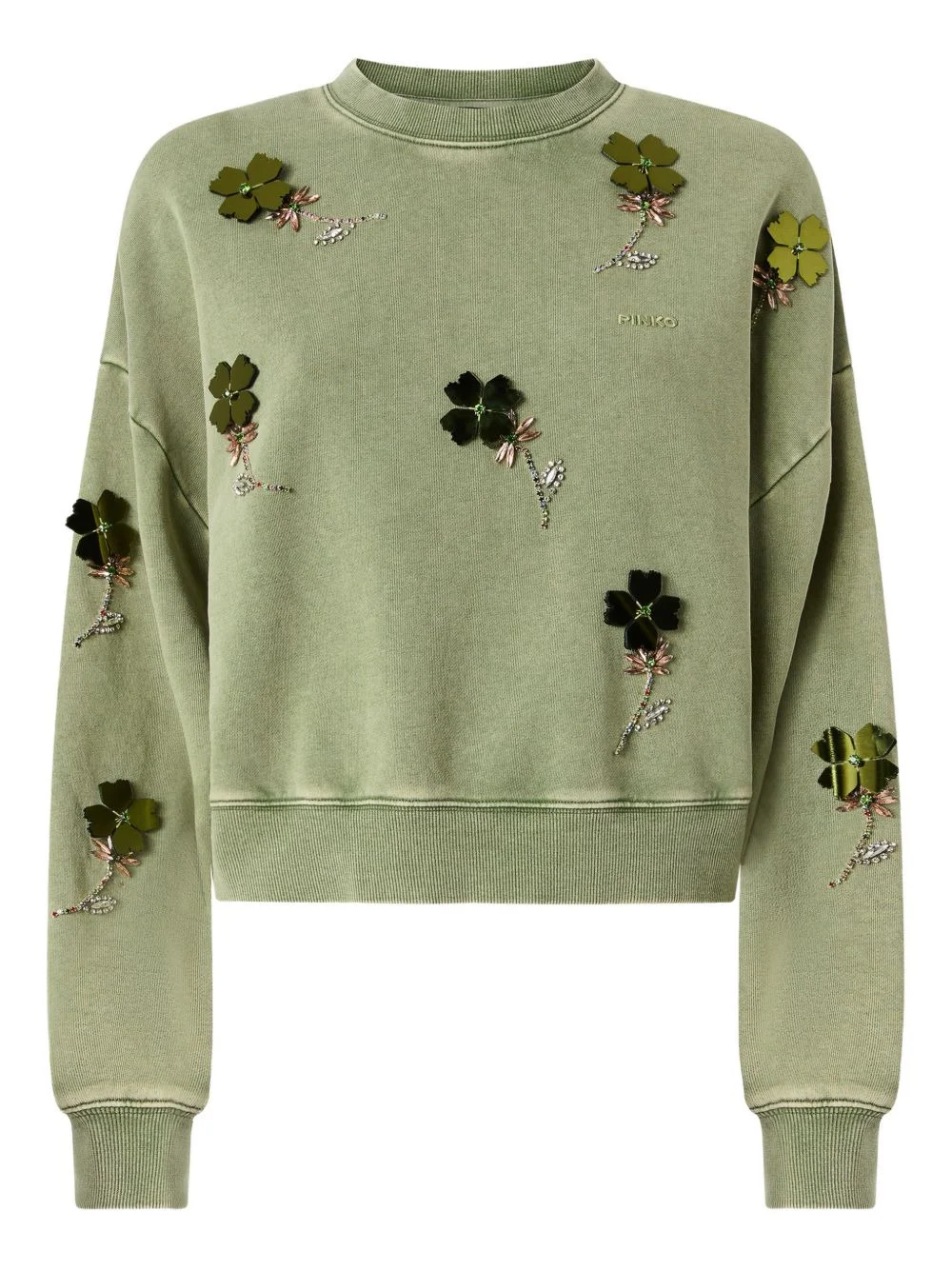 clover-embellished sweatshirt - 1