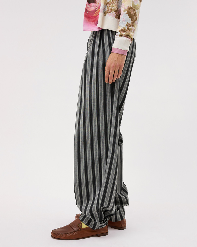 Pinstripe Wool Oversized Pants 4