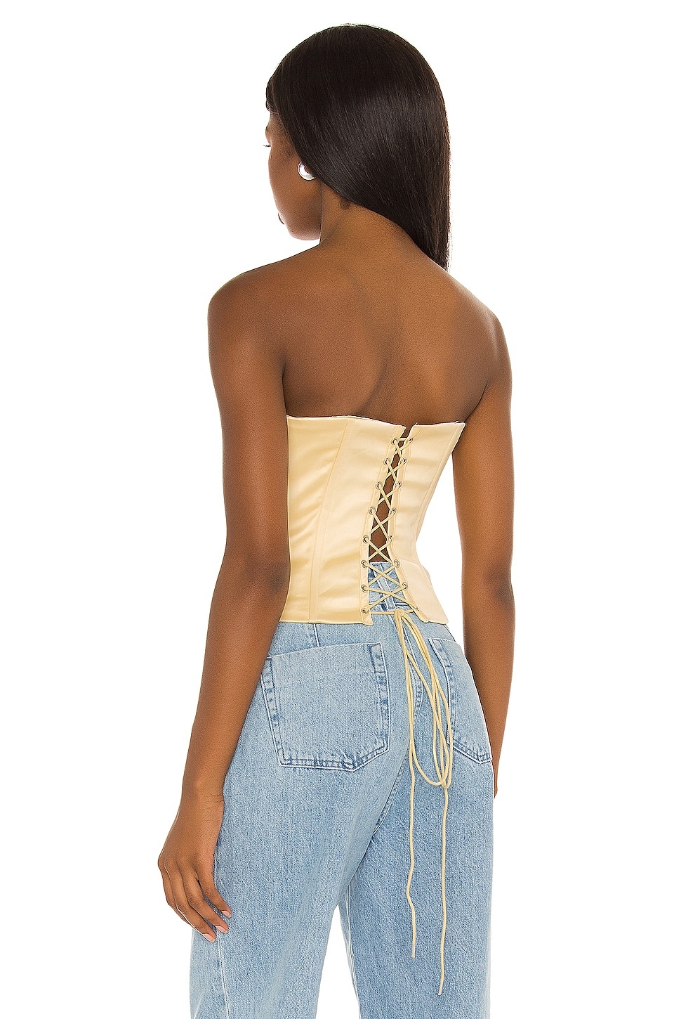 Satin Lace Up Corset - 3