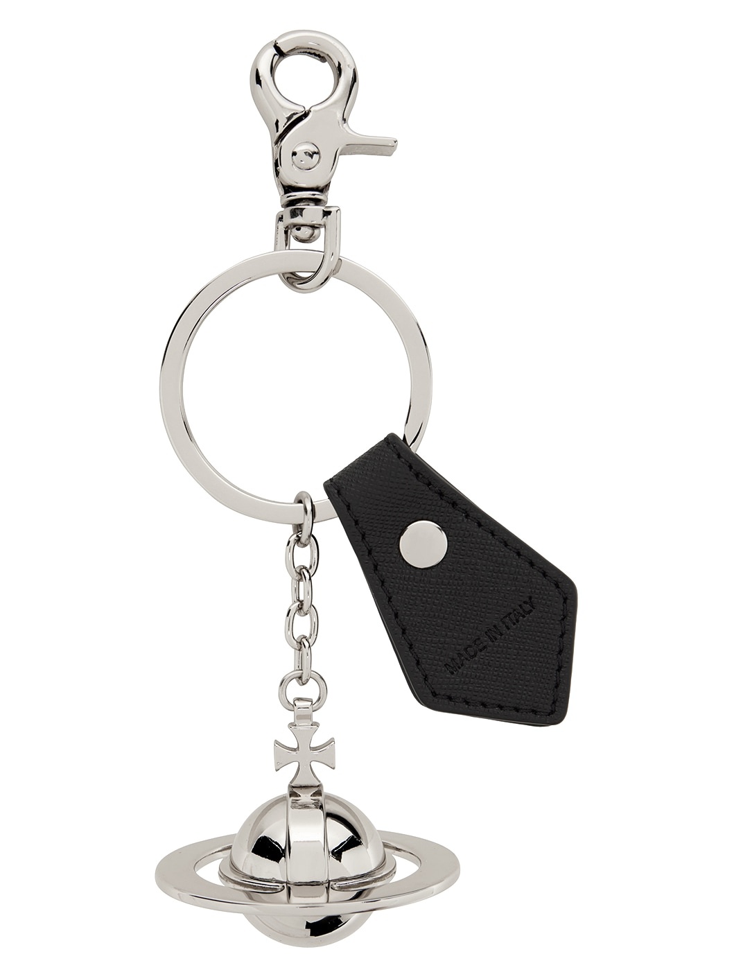 Black & Silver 3D Orb Keychain - 2