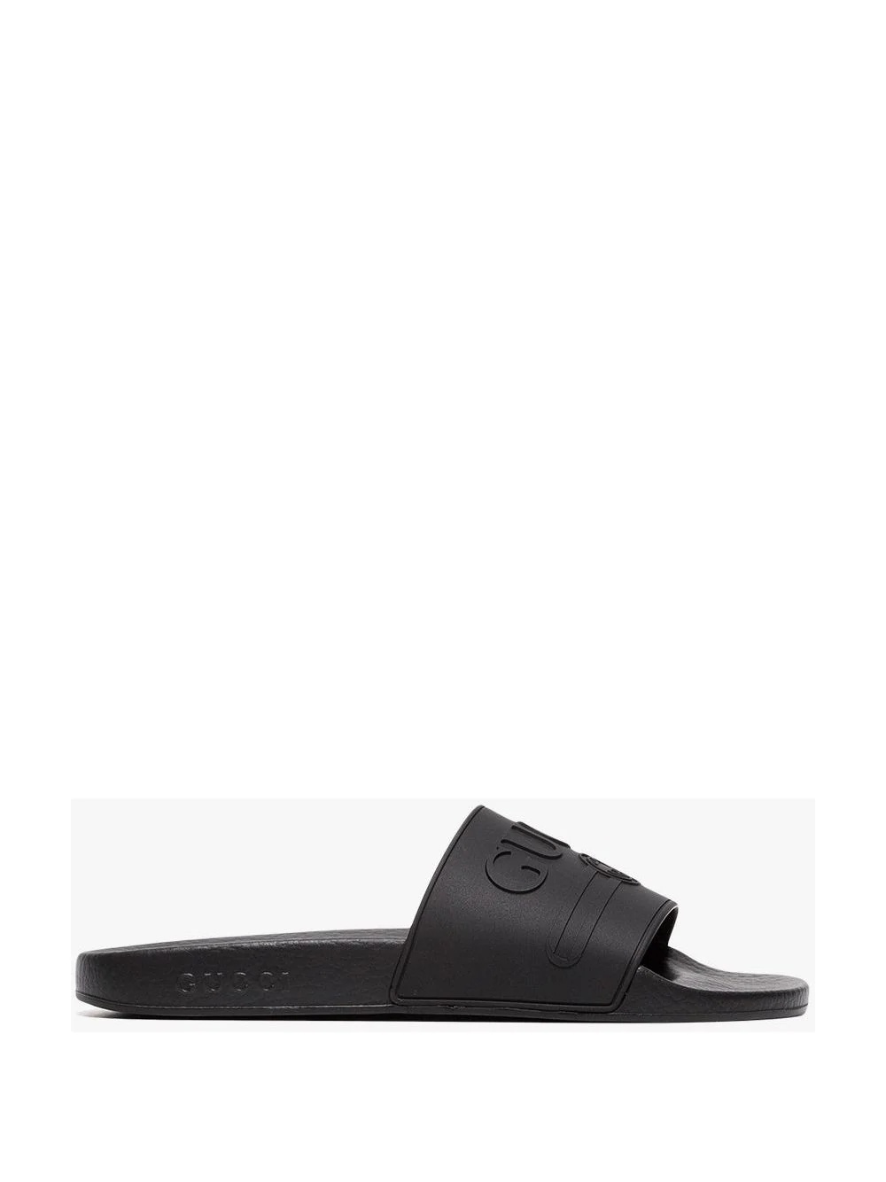 Gucci logo rubber slide sandals - 10