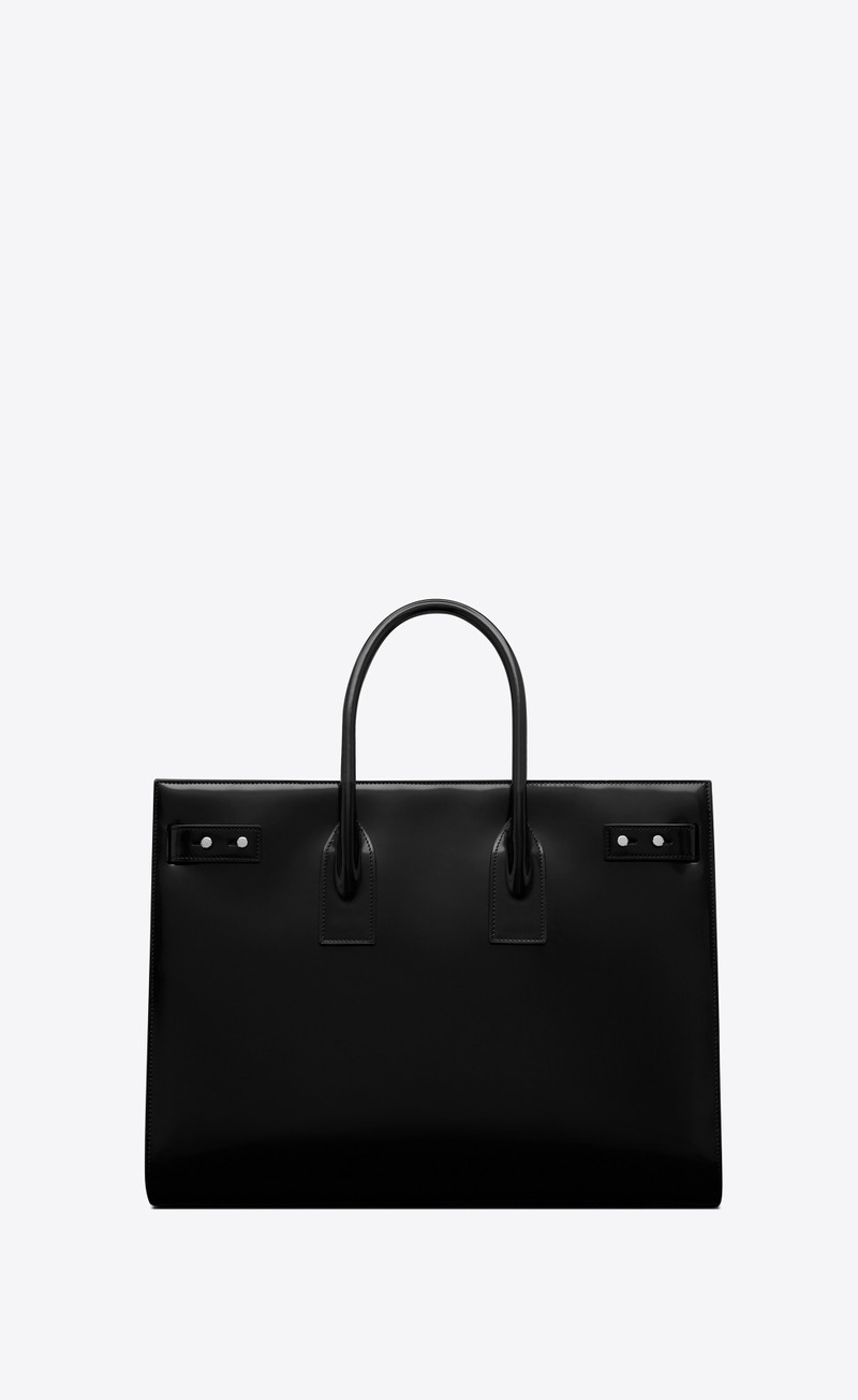 SAINT LAURENT sac de jour thin large in glazed leather outlook