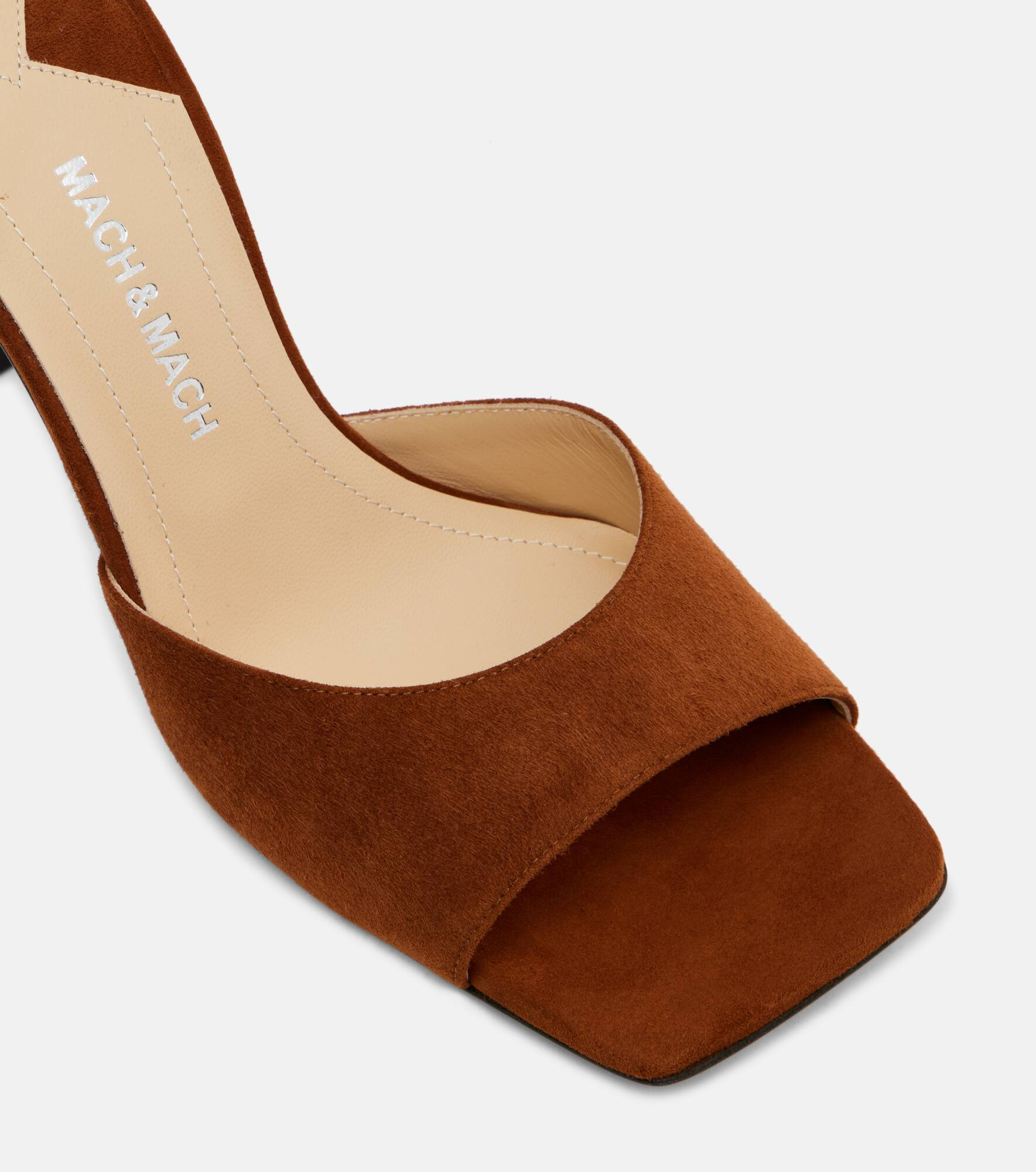 Puffy Heart Ring 95 suede mules - 5
