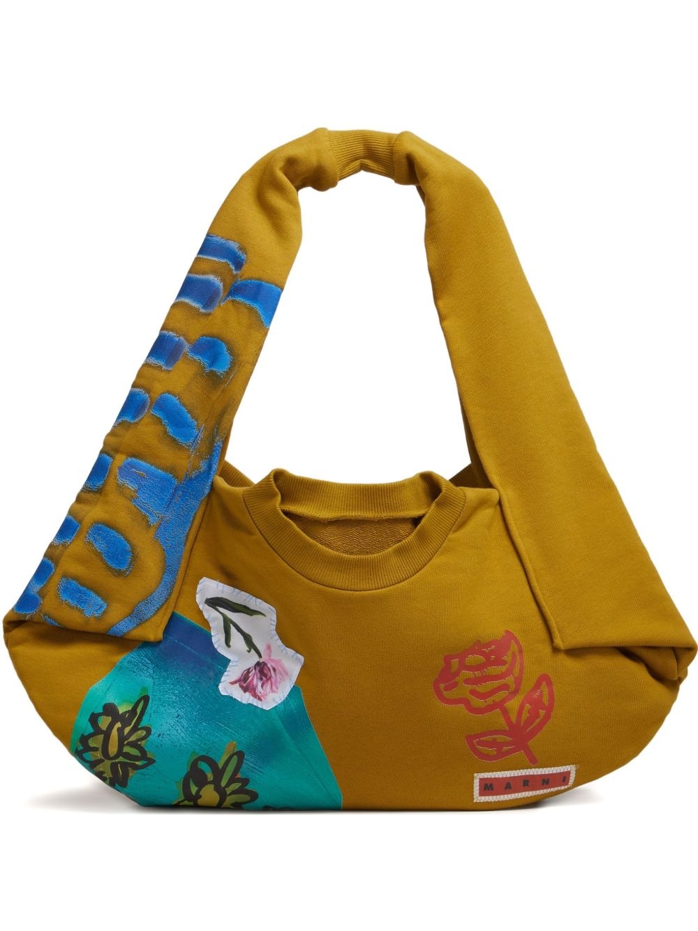floral-motif tote bag - 1