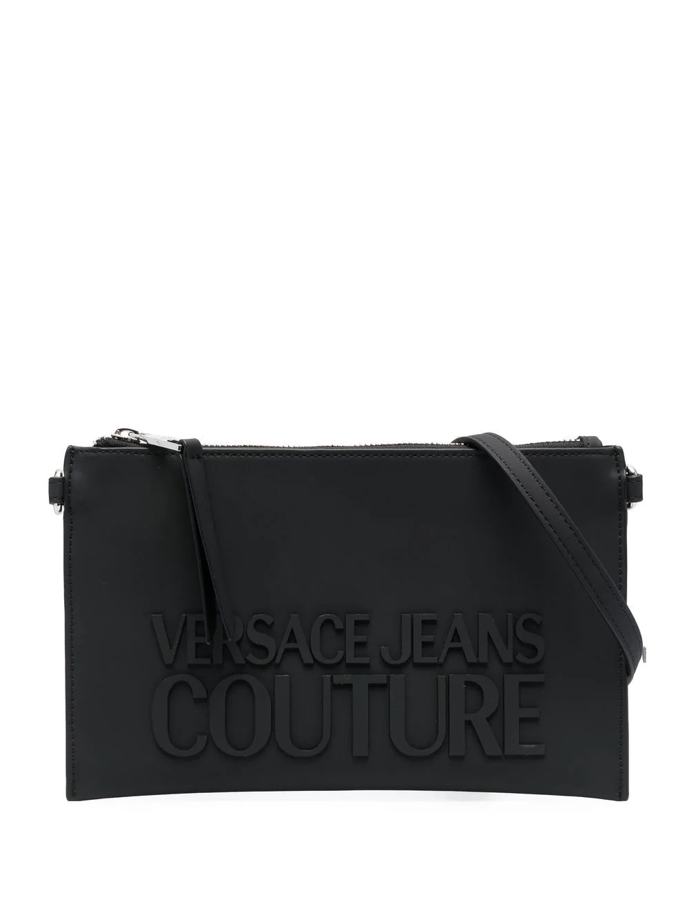 logo-plaque clutch bag - 1