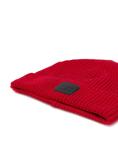 C.P. Company logo-patch beanie outlook