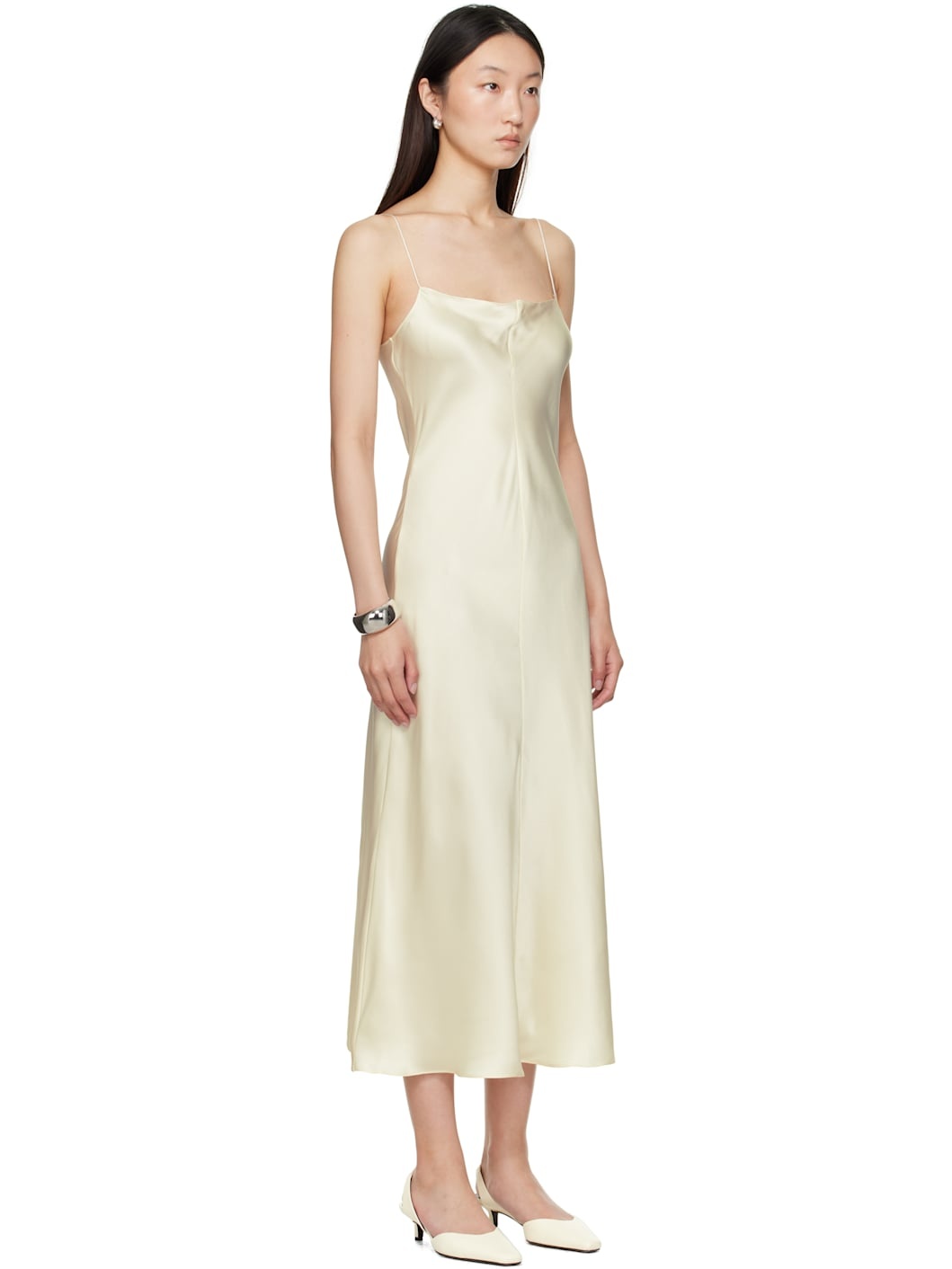 Off-White Alma Fluid Silk Midi Dress - 2