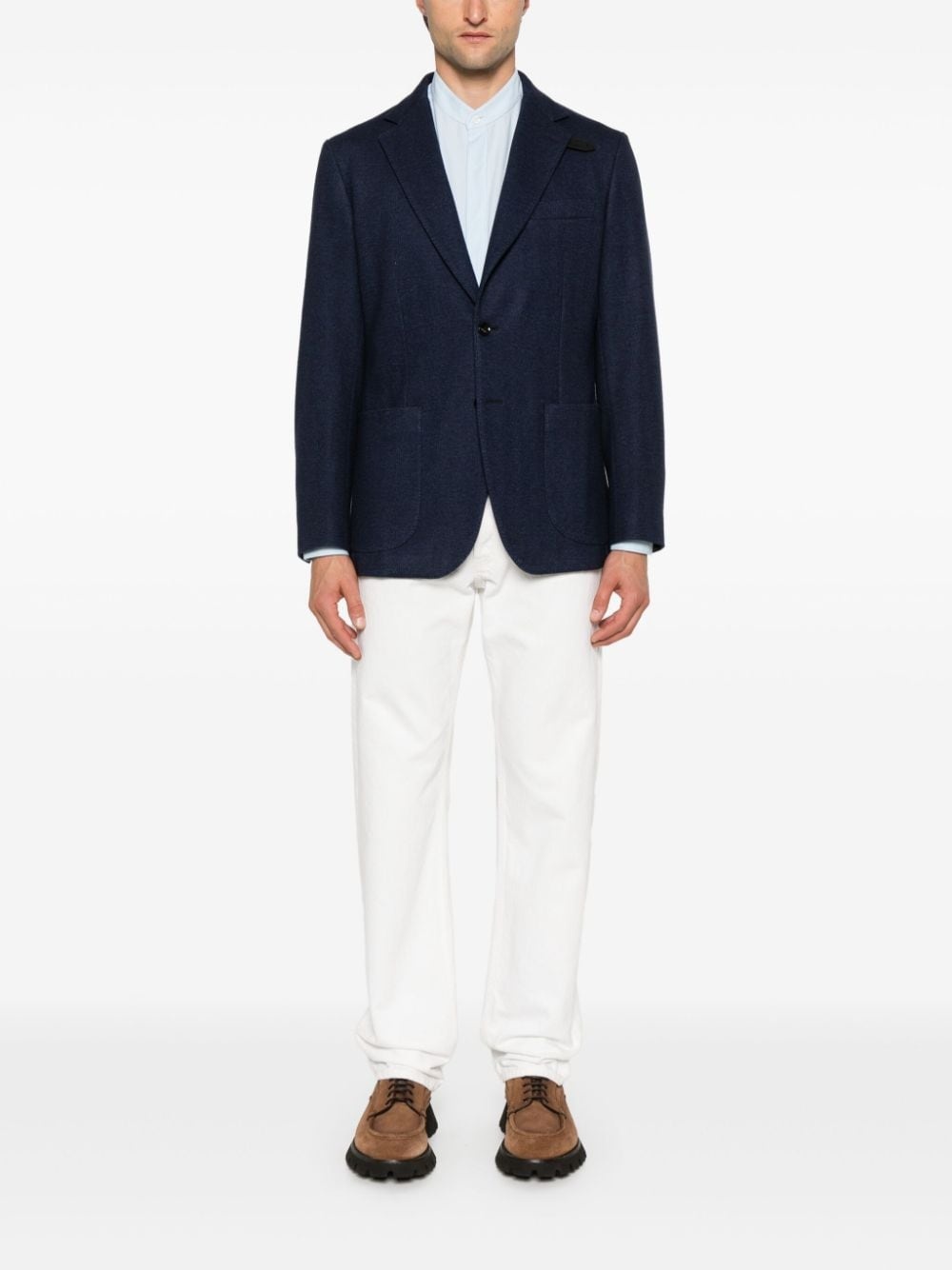 band-collar shirt - 2