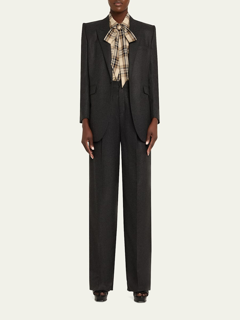 SAINT LAURENT Tribute Leather 105mm Platform Sandals outlook