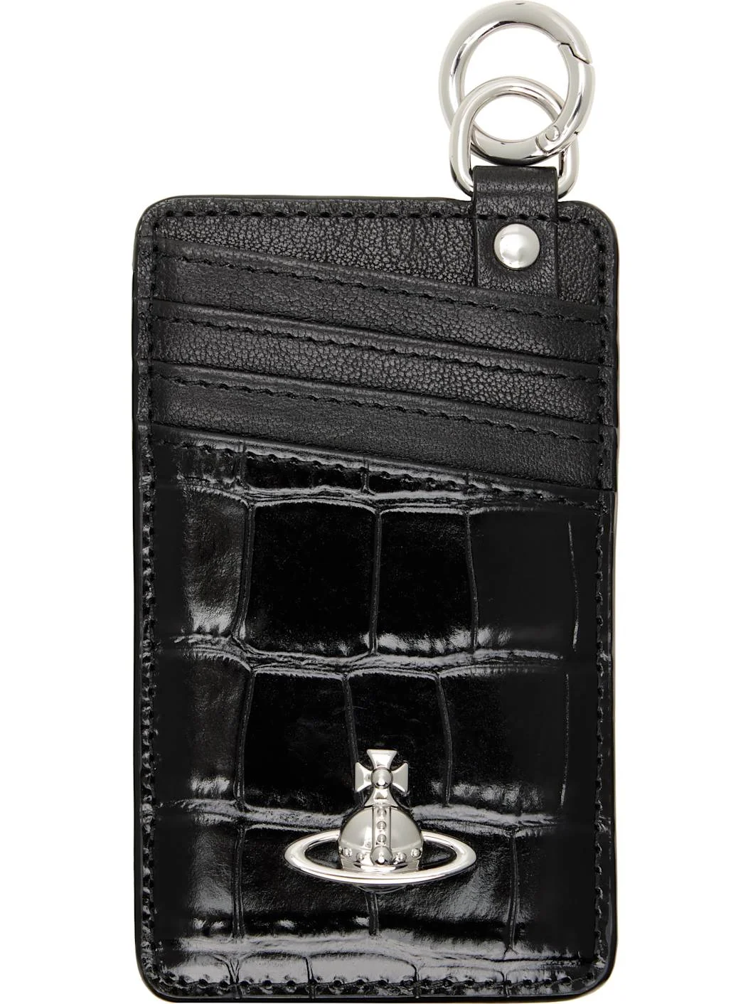Black Vertical Flat Card Holder - 1
