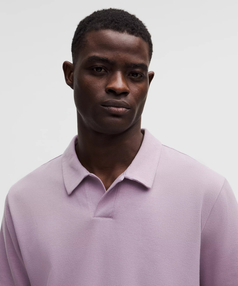 Pique Performance Johnny-Collar Short-Sleeve Shirt 4