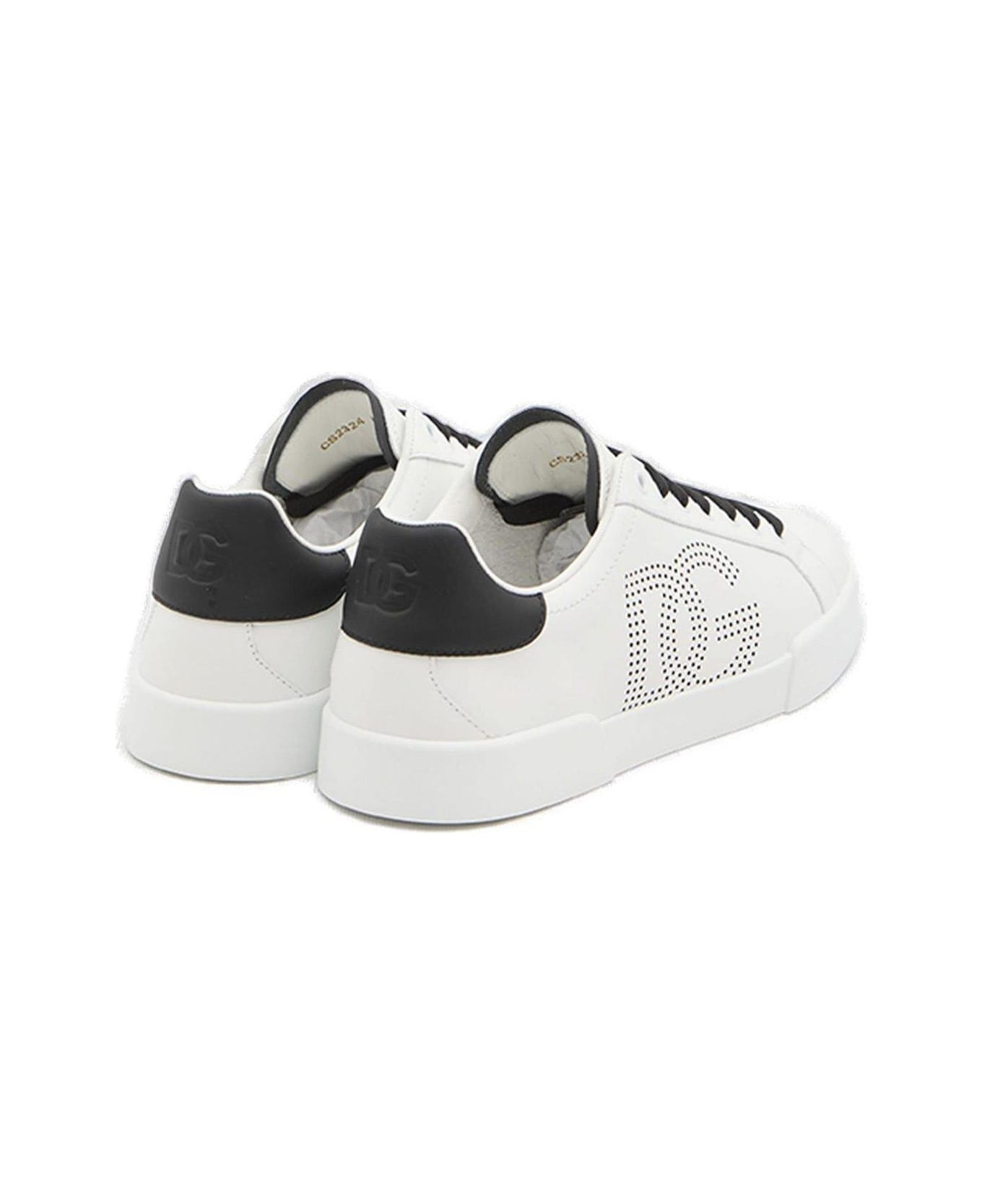 'portofino' White Leather Sneakers - 2